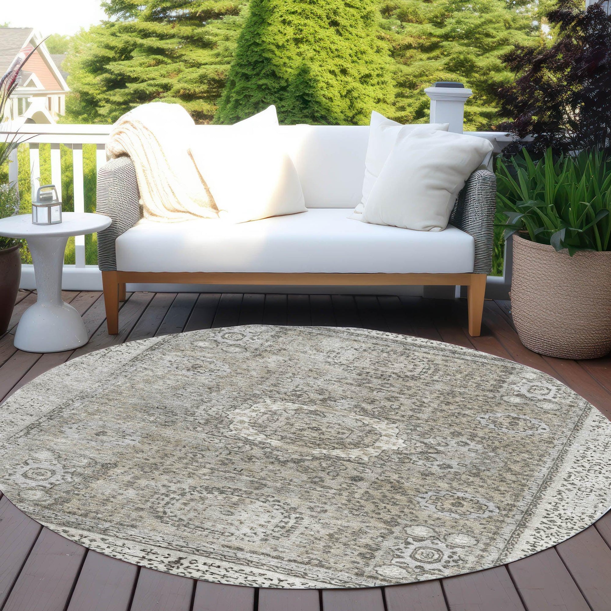 Addison Rugs Irias Gray Washable Indoor-Outdoor Rug