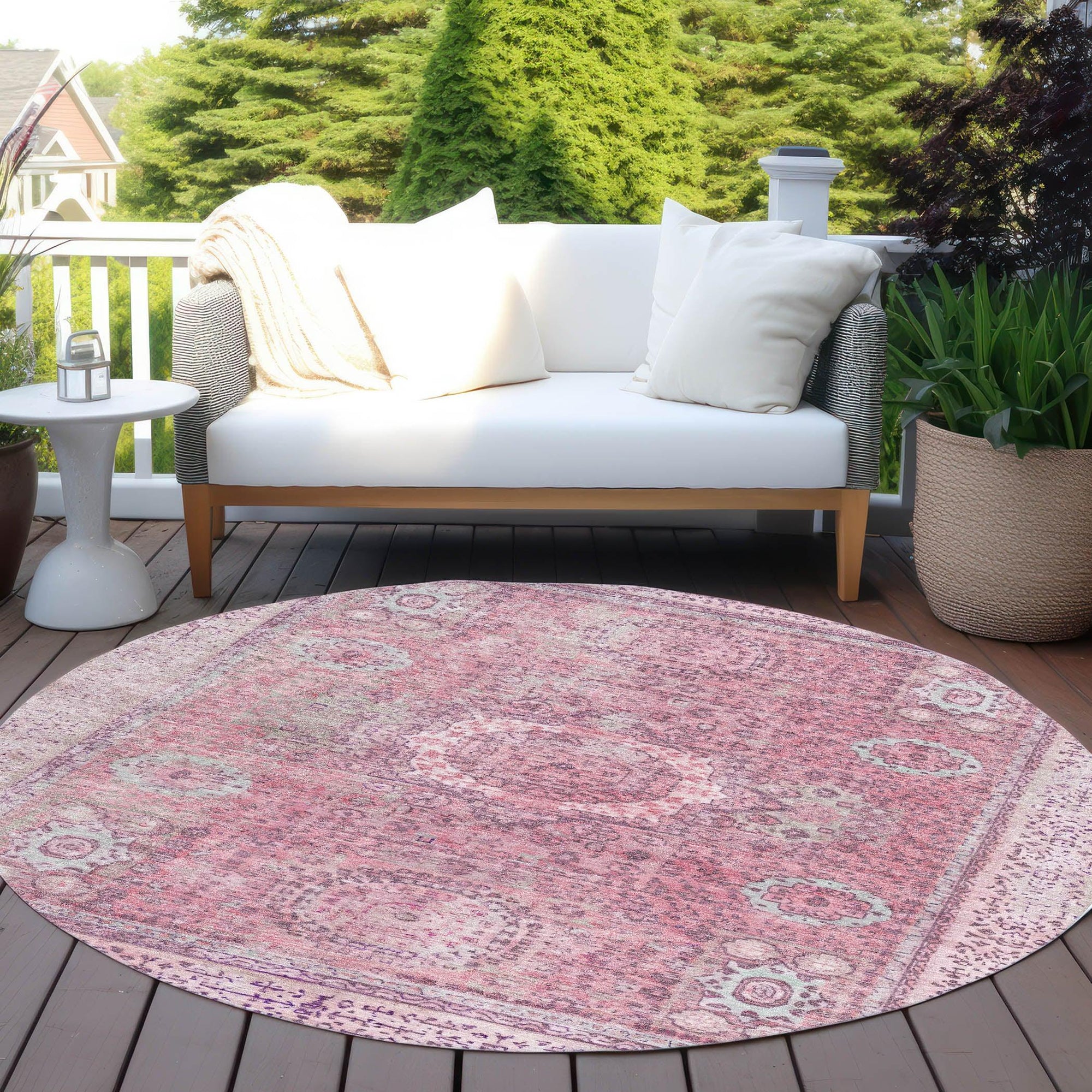 Addison Rugs Irias Pink Washable Indoor-Outdoor Rug