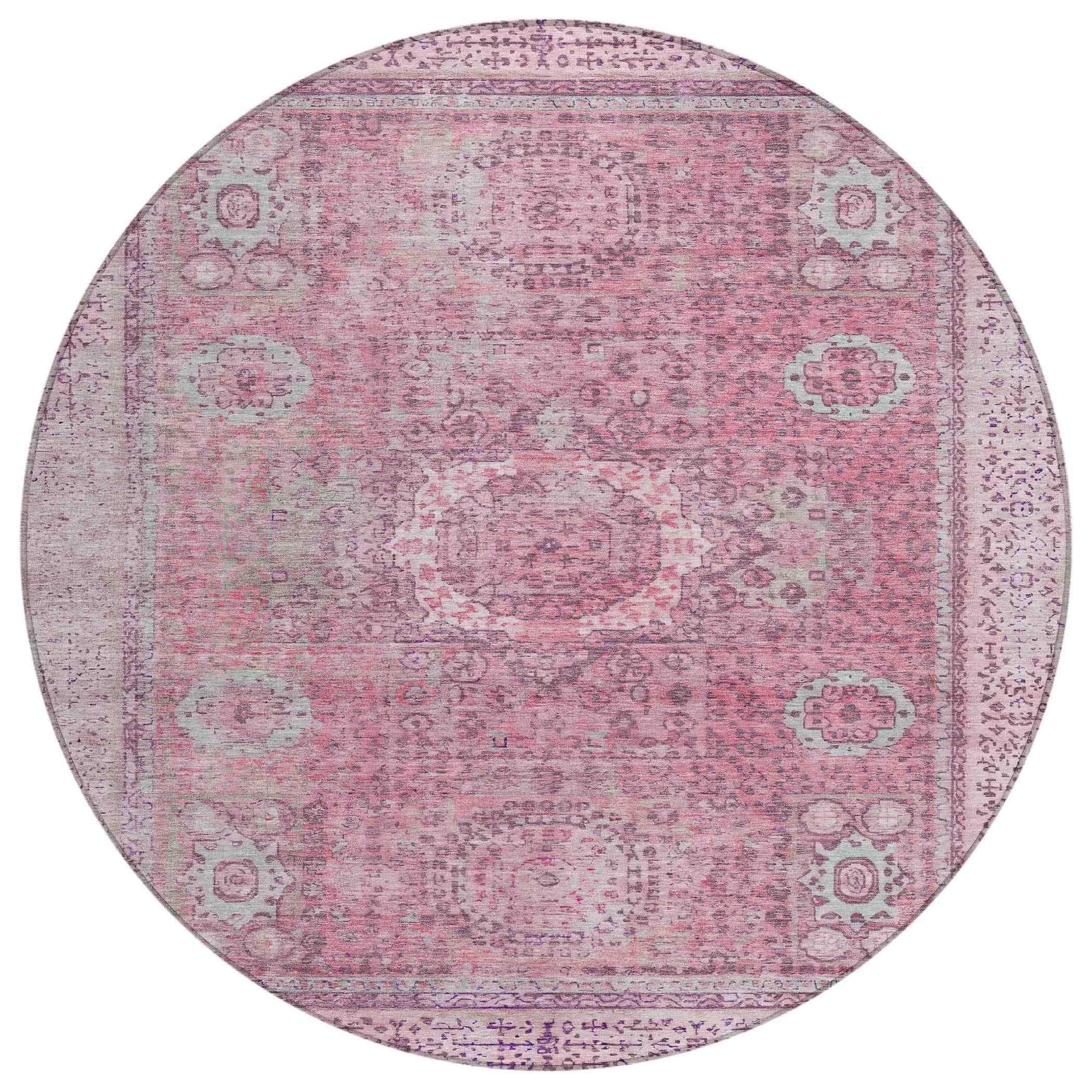 Addison Rugs Irias Pink Washable Indoor-Outdoor Rug