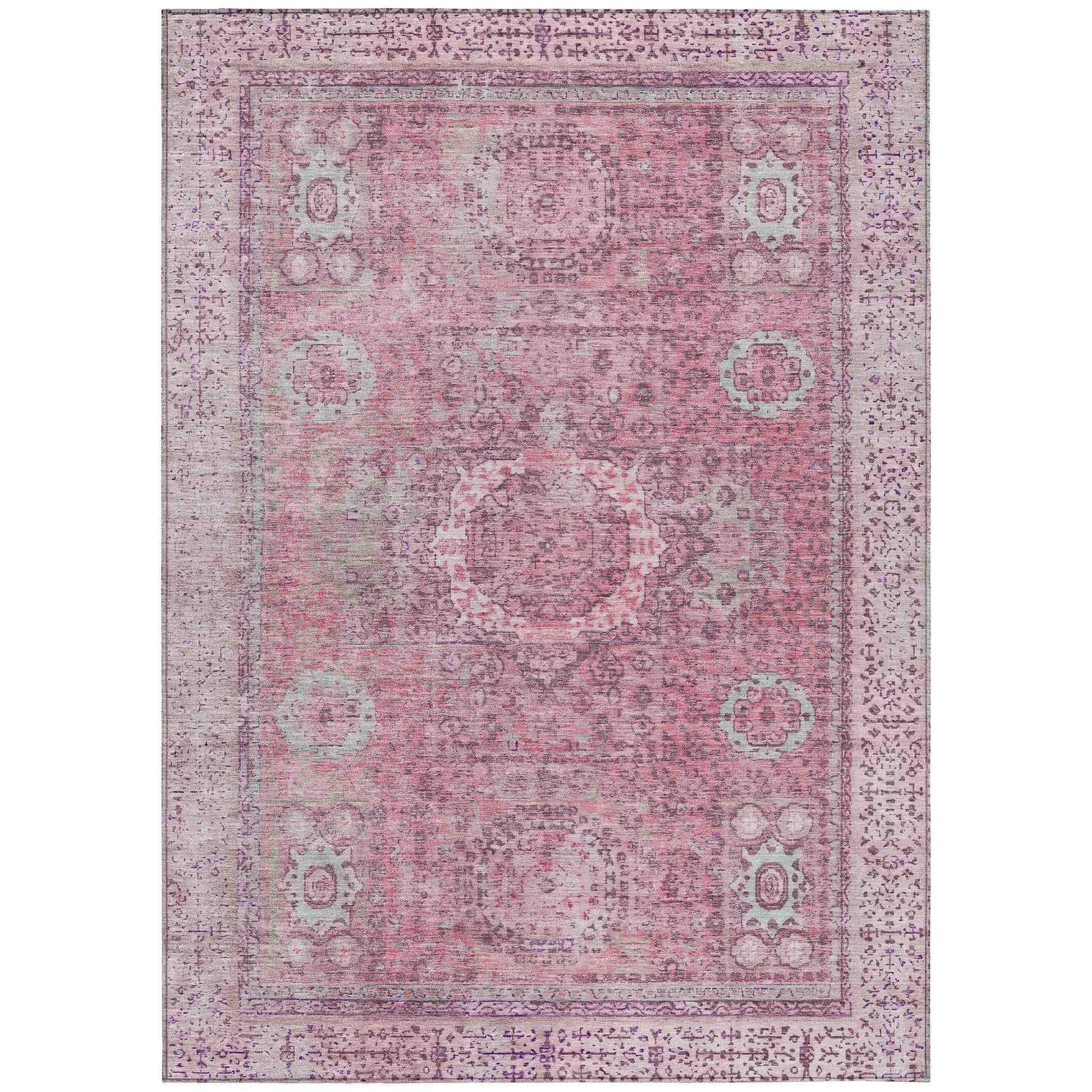 Addison Rugs Irias Pink Washable Indoor-Outdoor Rug