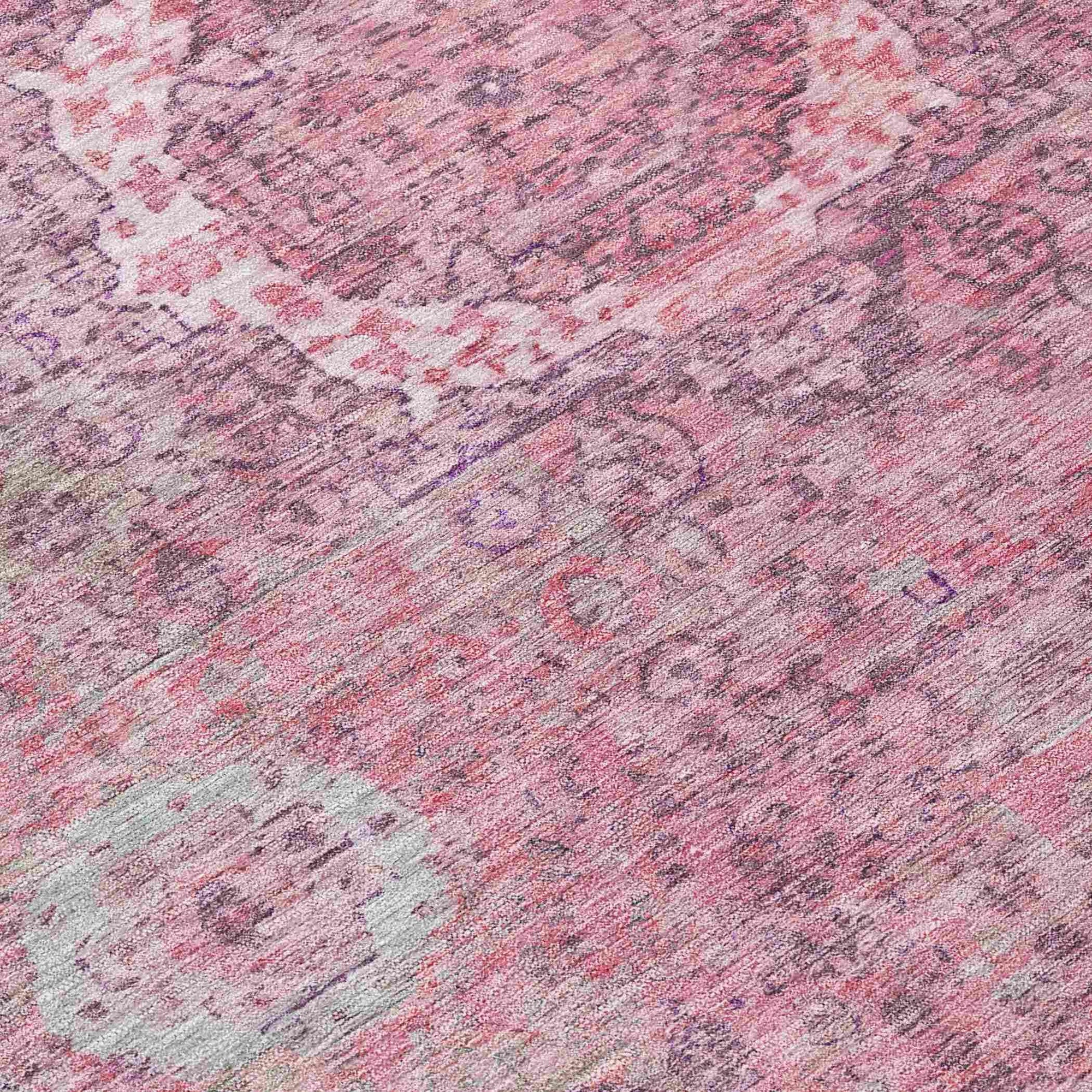 Addison Rugs Irias Pink Washable Indoor-Outdoor Rug