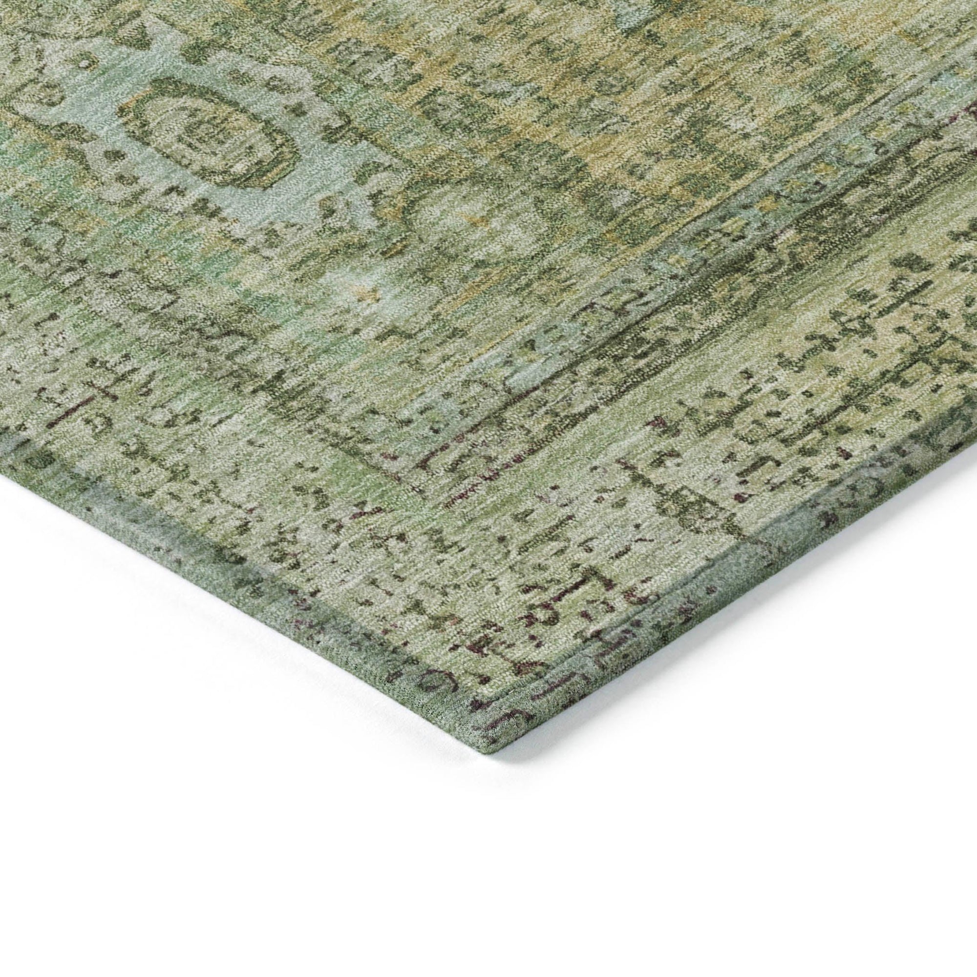 Addison Rugs Irias Green Washable Indoor-Outdoor Rug