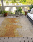 Iriel Orange Washable Indoor-Outdoor Rug