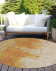 Iriel Orange Washable Indoor-Outdoor Rug