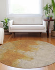 Iriel Orange Washable Indoor-Outdoor Rug
