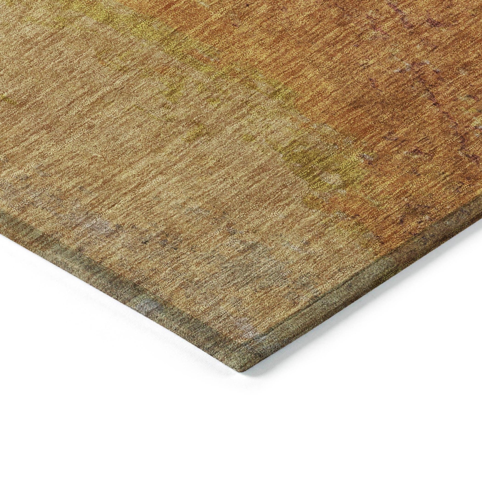 Iriel Orange Washable Indoor-Outdoor Rug
