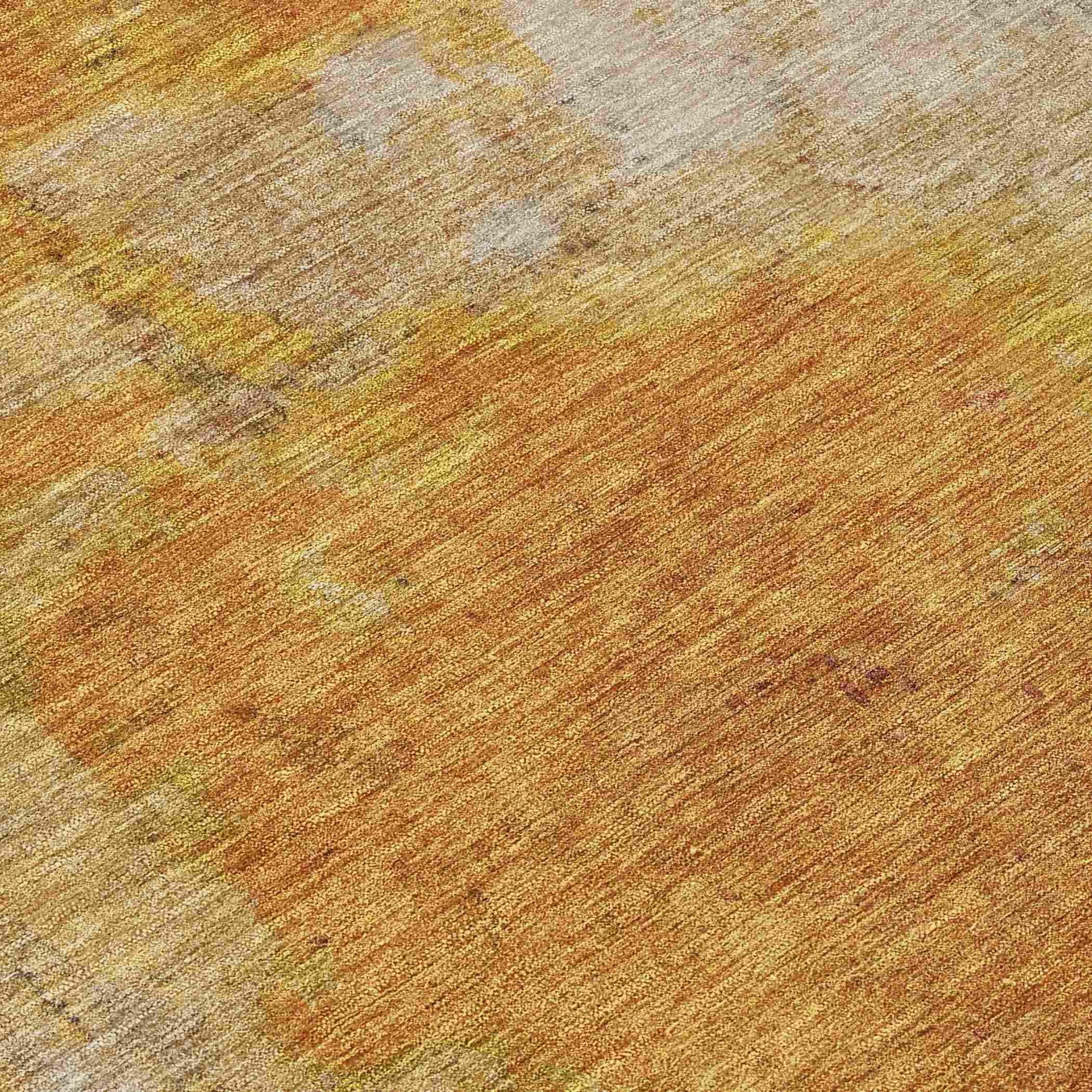 Iriel Orange Washable Indoor-Outdoor Rug