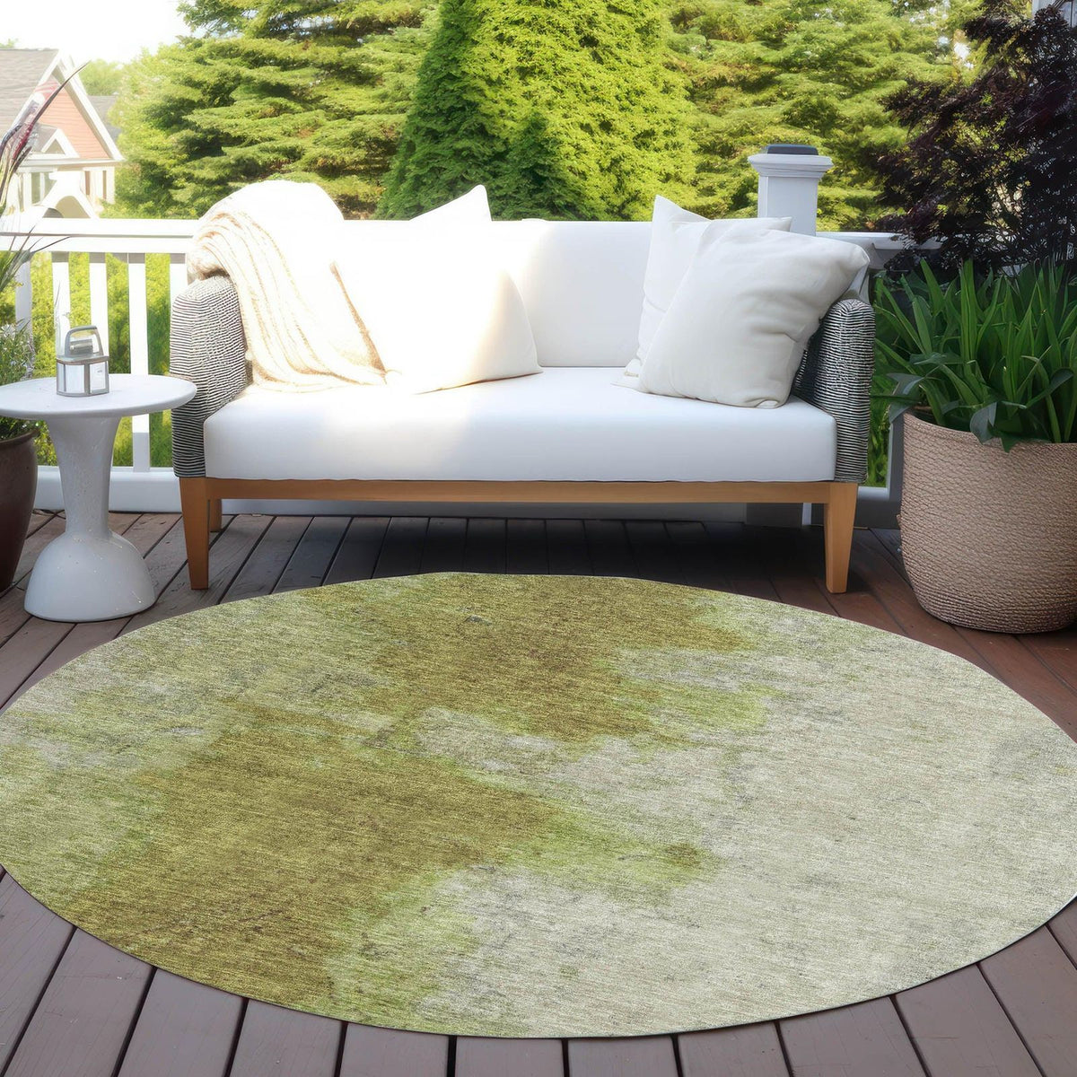 Addison Rugs Iriel Green Washable Indoor-Outdoor Rug
