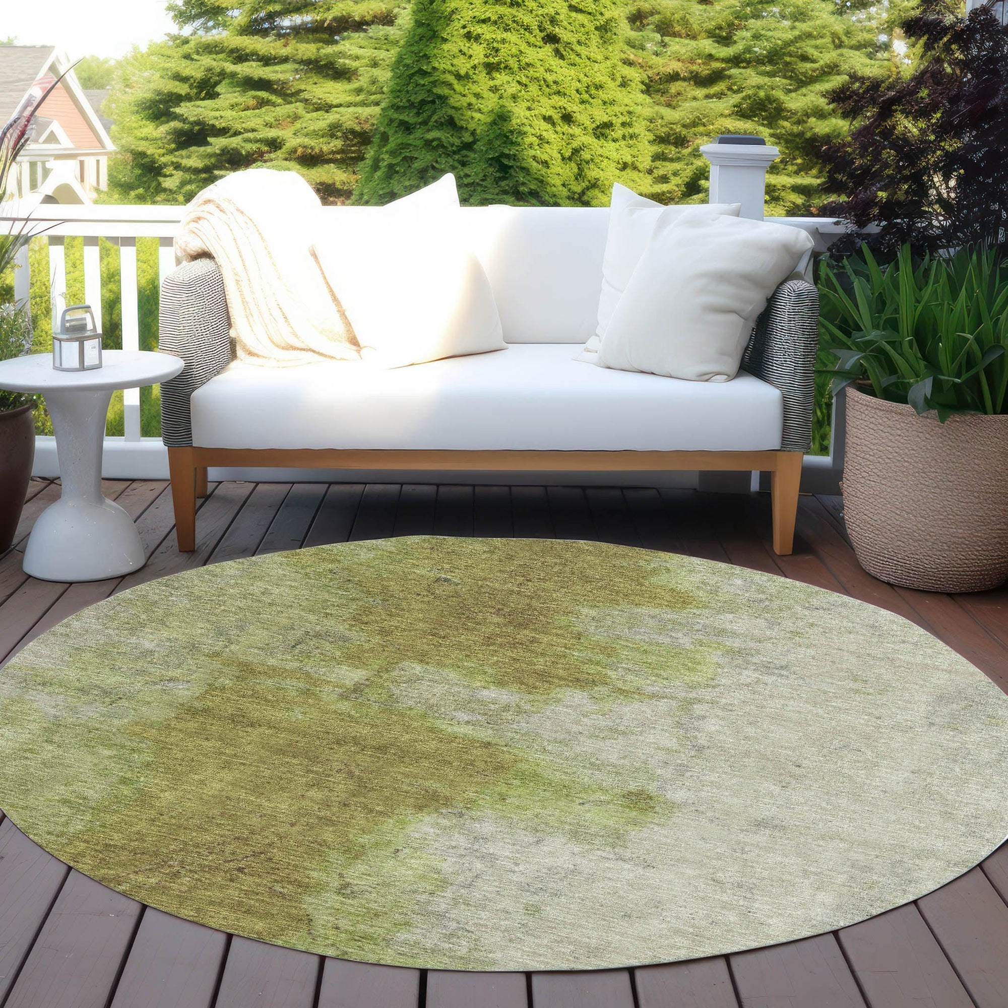Addison Rugs Iriel Green Washable Indoor-Outdoor Rug
