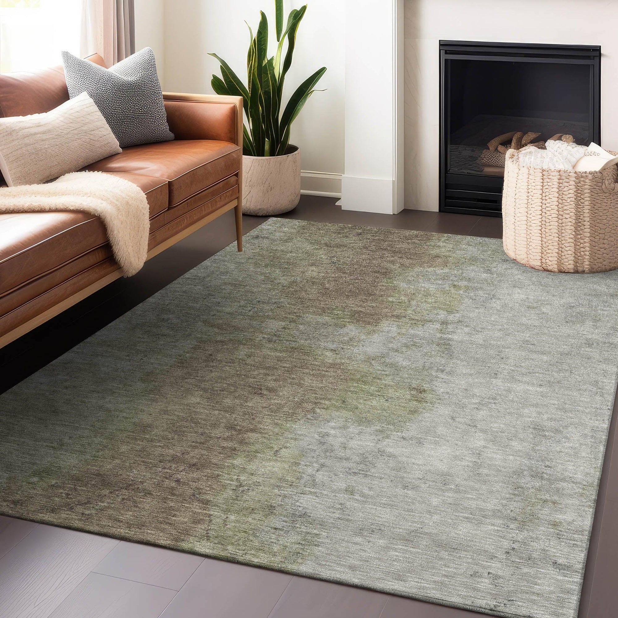 Addison Rugs Iriel Brown Washable Indoor-Outdoor Rug