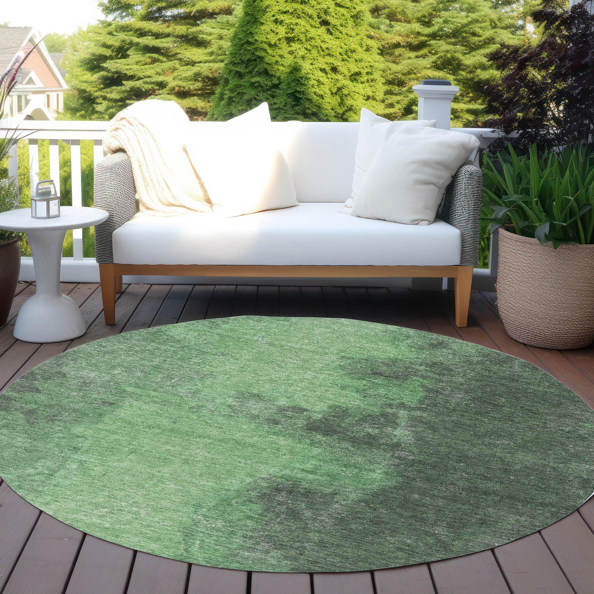 Addison Rugs Iriion Green Washable Indoor-Outdoor Rug