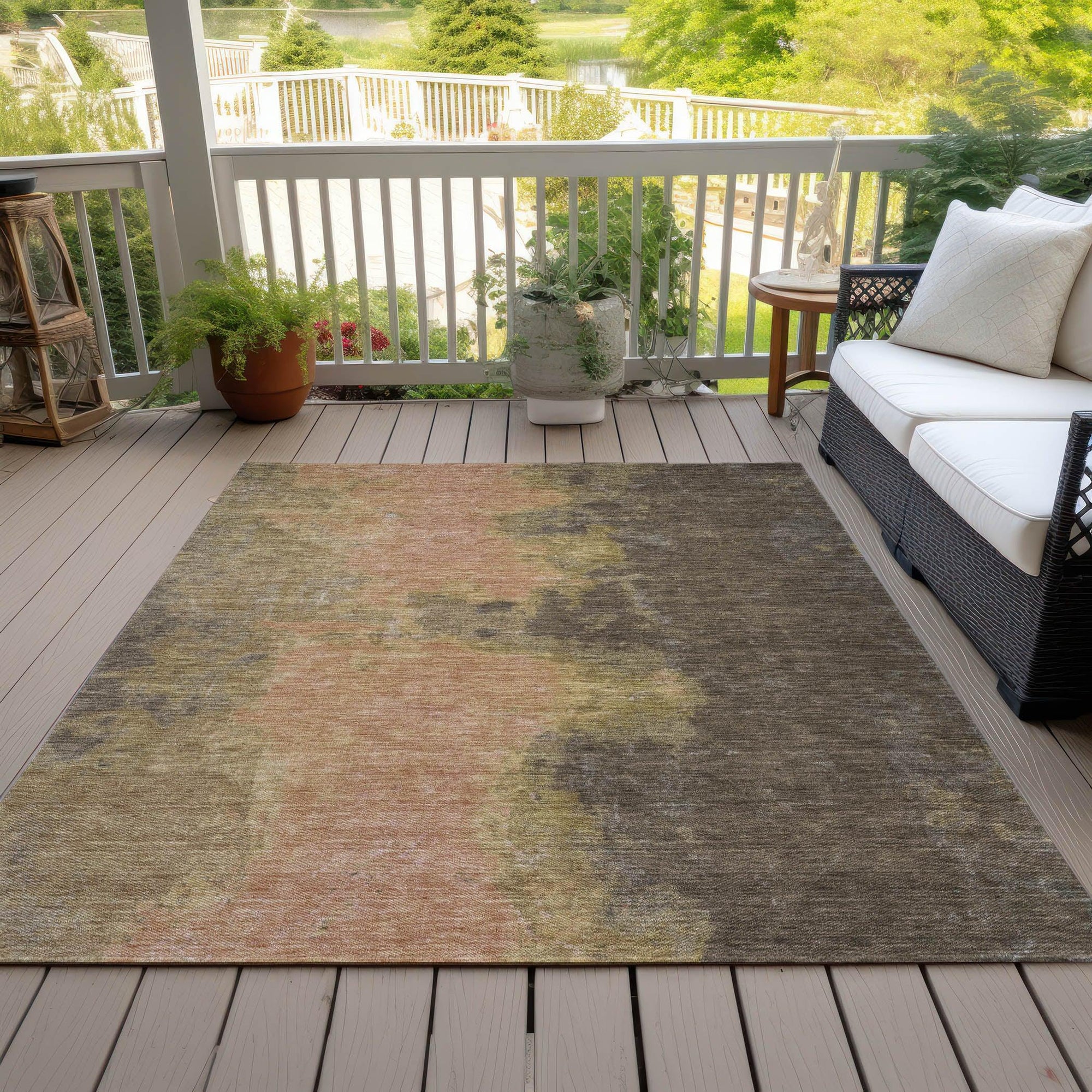 Addison Rugs Iriion Brown Washable Indoor-Outdoor Rug