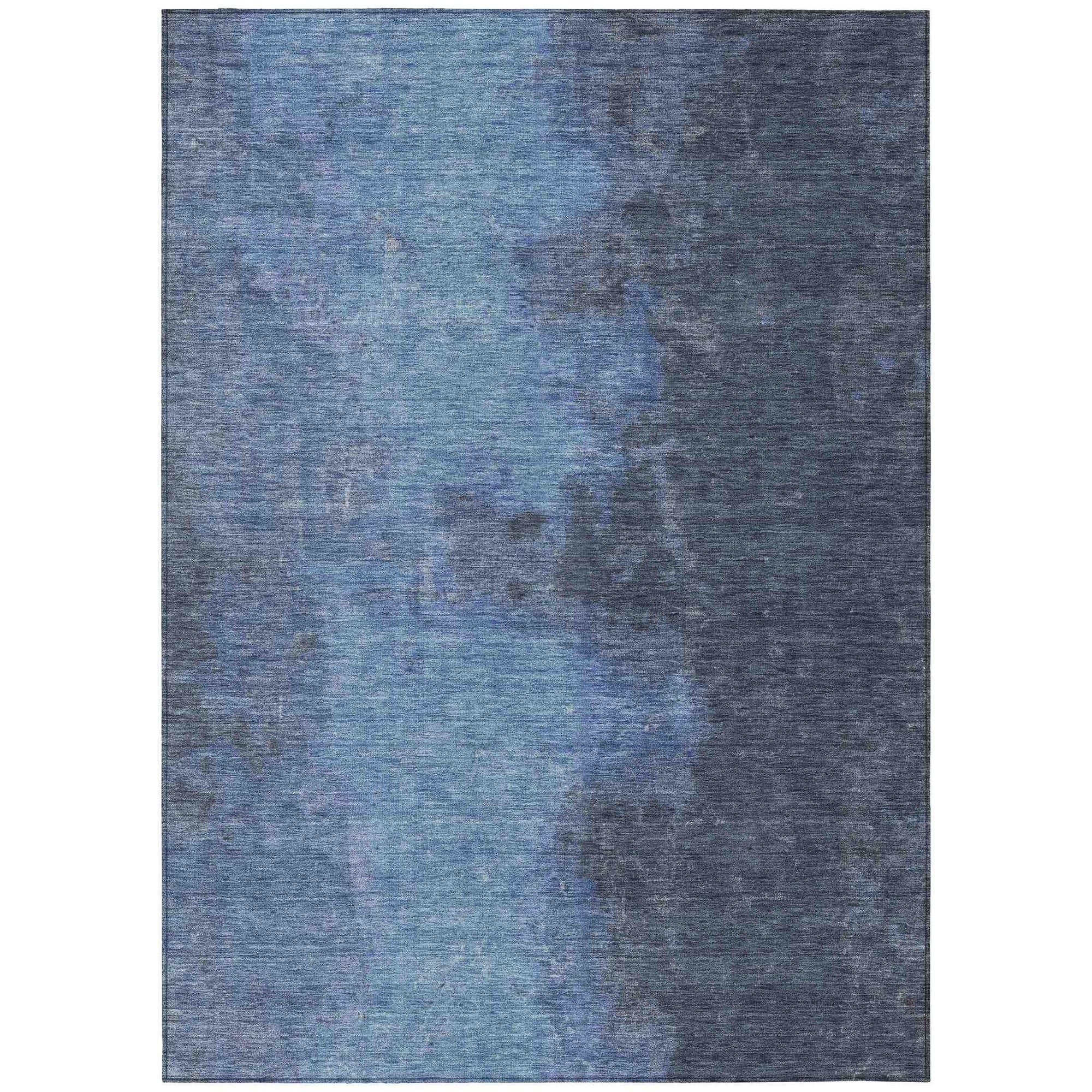 Addison Rugs Iriion Blue Washable Indoor-Outdoor Rug