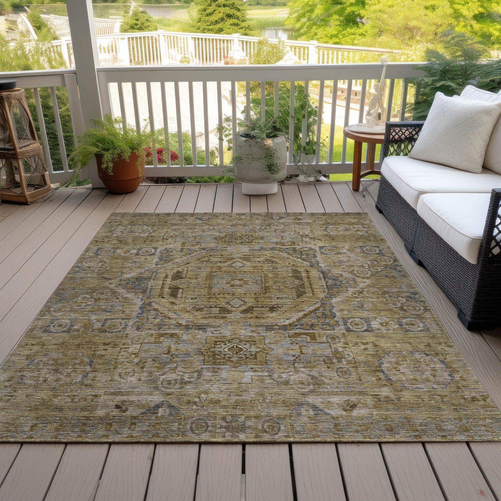 Addison Rugs Iriir Brown Washable Indoor-Outdoor Rug