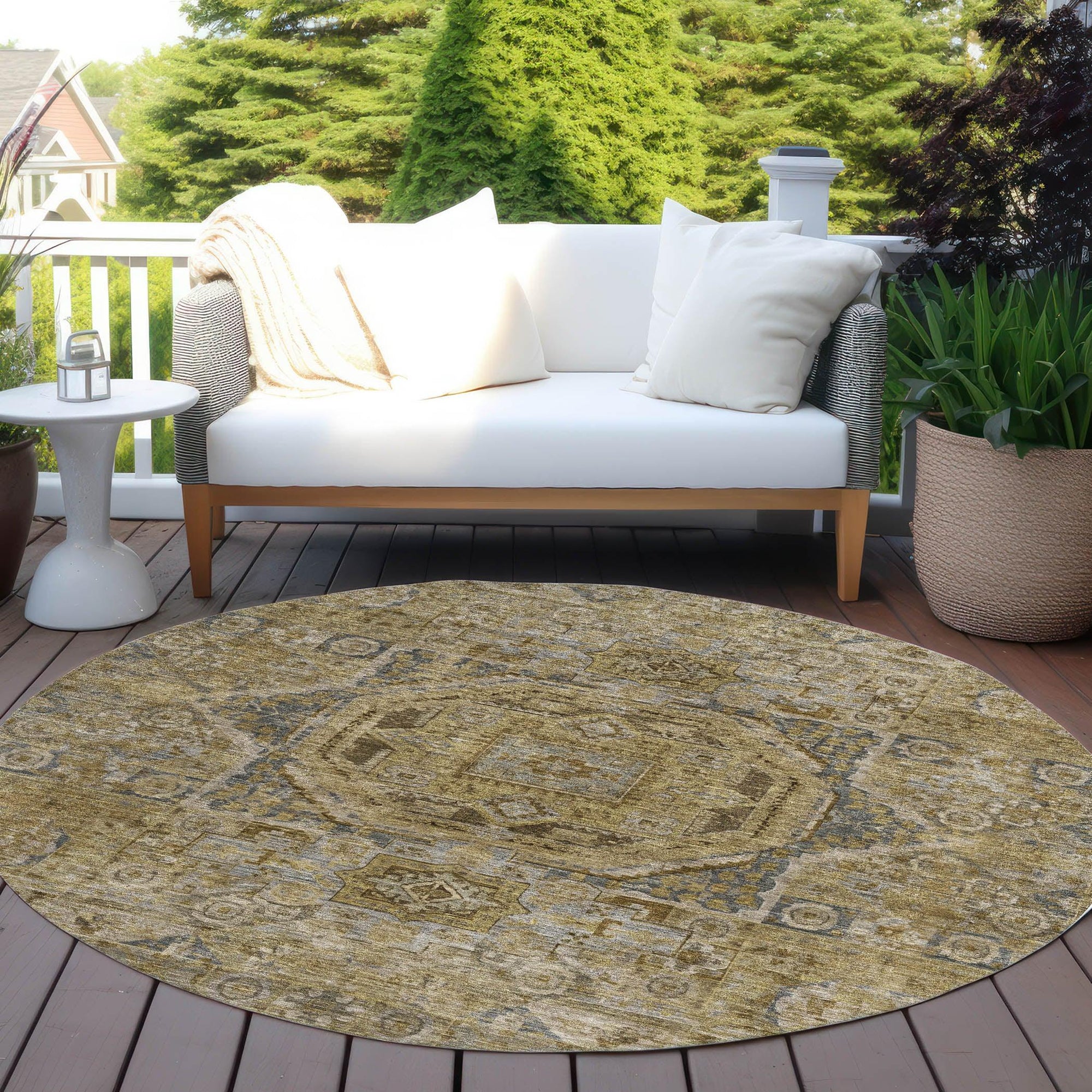 Addison Rugs Iriir Brown Washable Indoor-Outdoor Rug