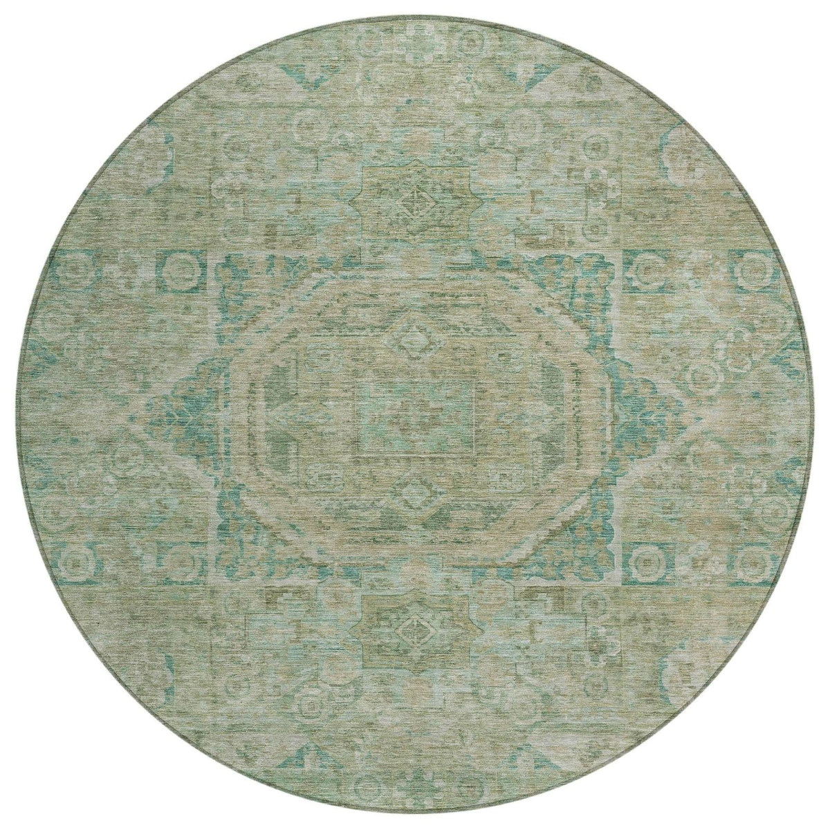 Iriir Green Washable Indoor-Outdoor Rug - Area Rug, Ships in 2-3 Days - view 7