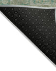 Iriir Green Washable Indoor-Outdoor Rug