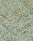 Iriir Green Washable Indoor-Outdoor Rug