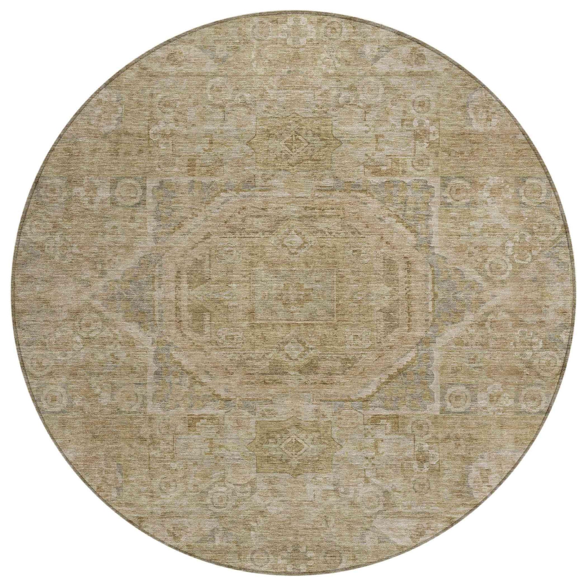Addison Rugs Iriir Tan Washable Indoor-Outdoor Rug