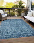 Addison Rugs Iriira Blue Washable Indoor-Outdoor Rug