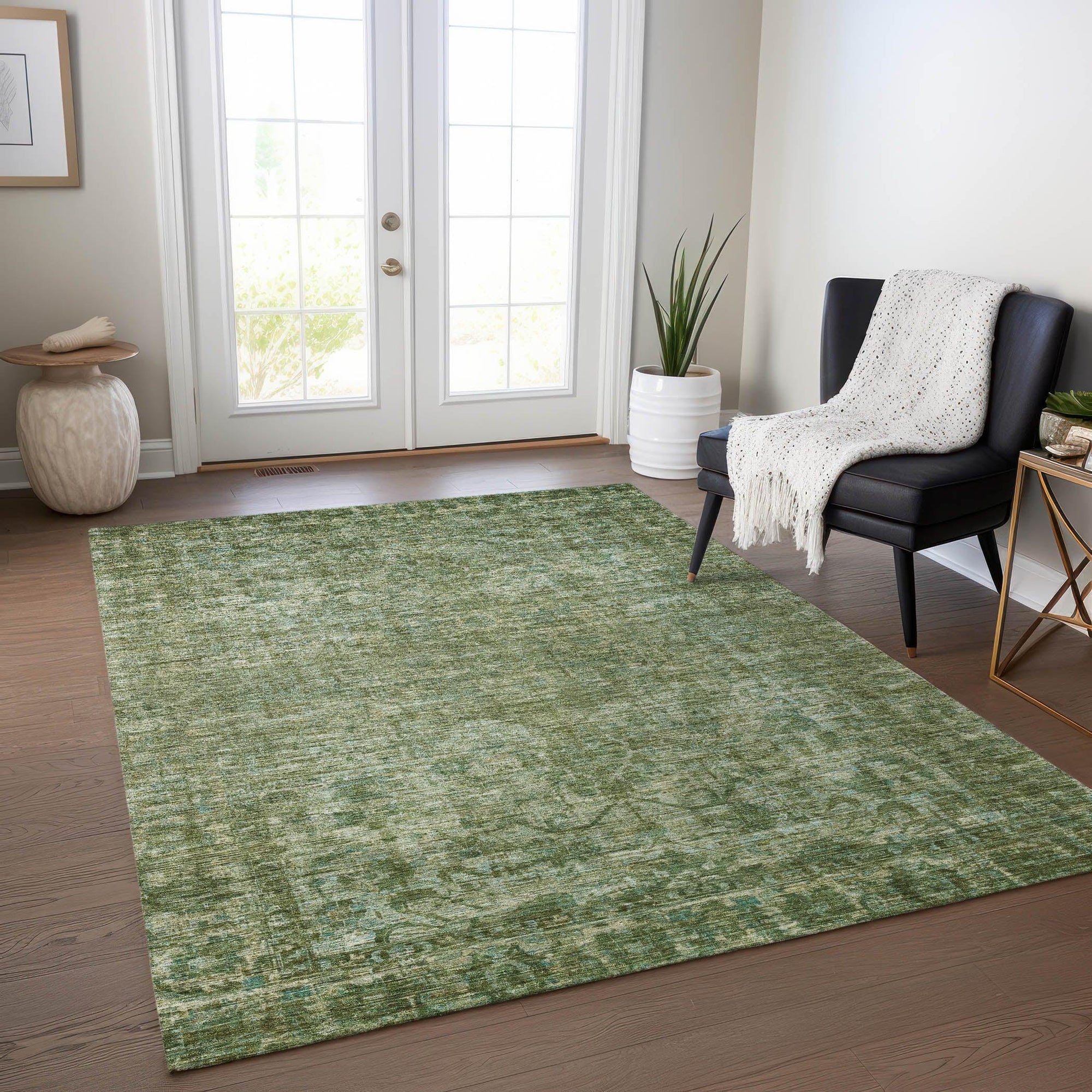 Addison Rugs Iriira Green Washable Indoor-Outdoor Rug