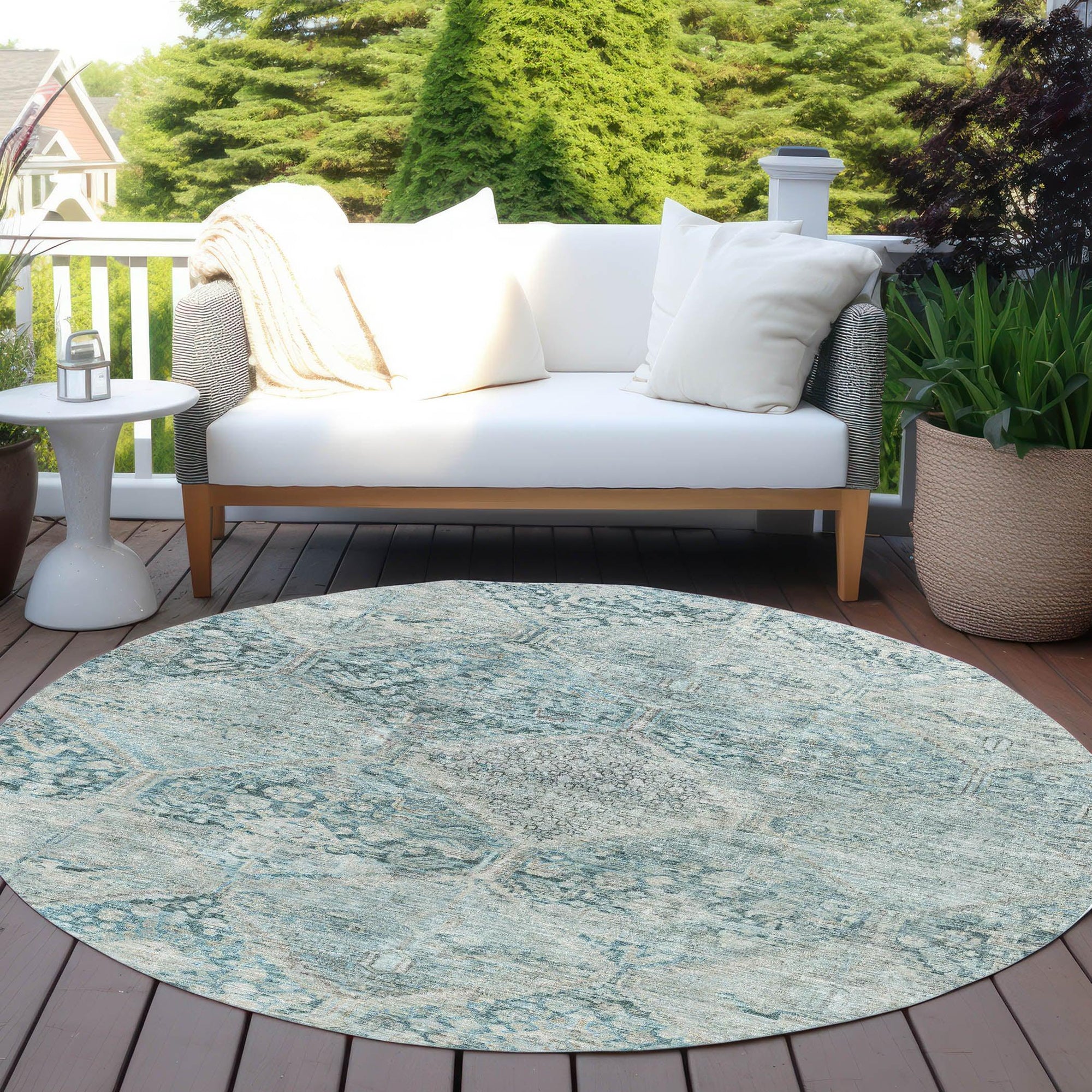 Addison Rugs Iriius Blue Washable Indoor-Outdoor Rug