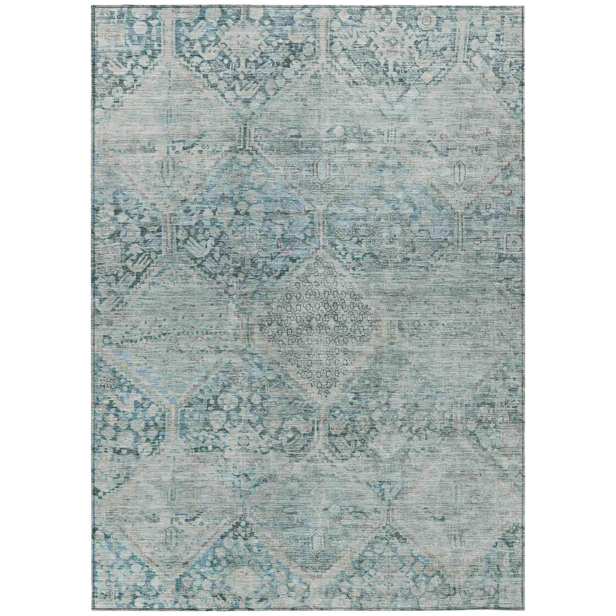 Addison Rugs Iriius Blue Washable Indoor-Outdoor Rug