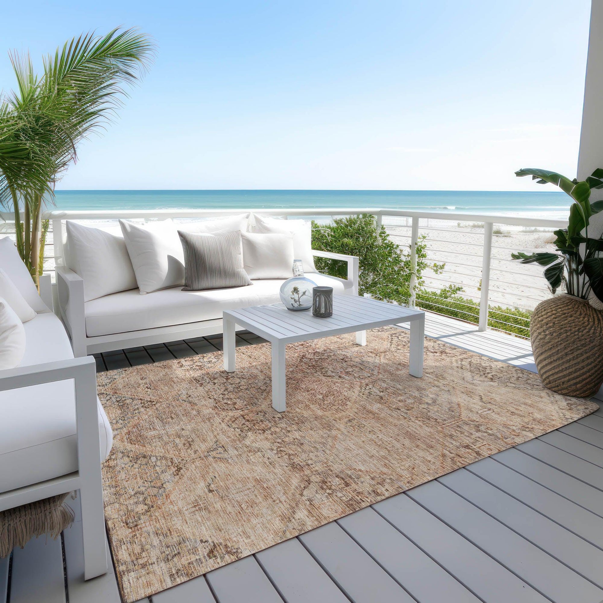 Addison Rugs Iriius Orange Washable Indoor-Outdoor Rug