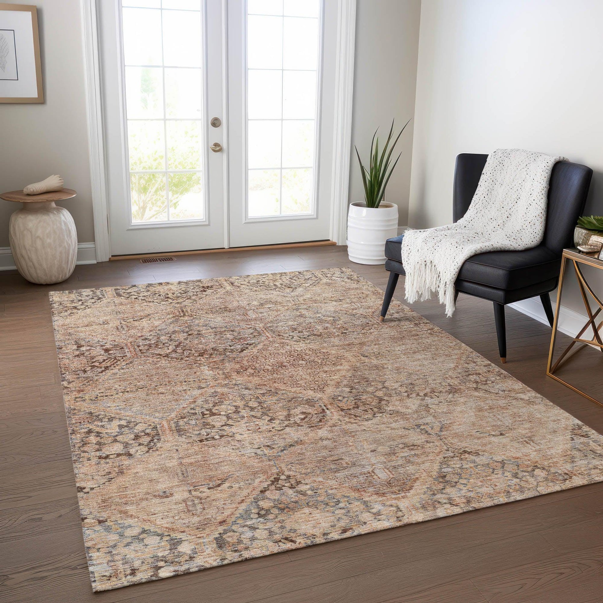 Addison Rugs Iriius Orange Washable Indoor-Outdoor Rug