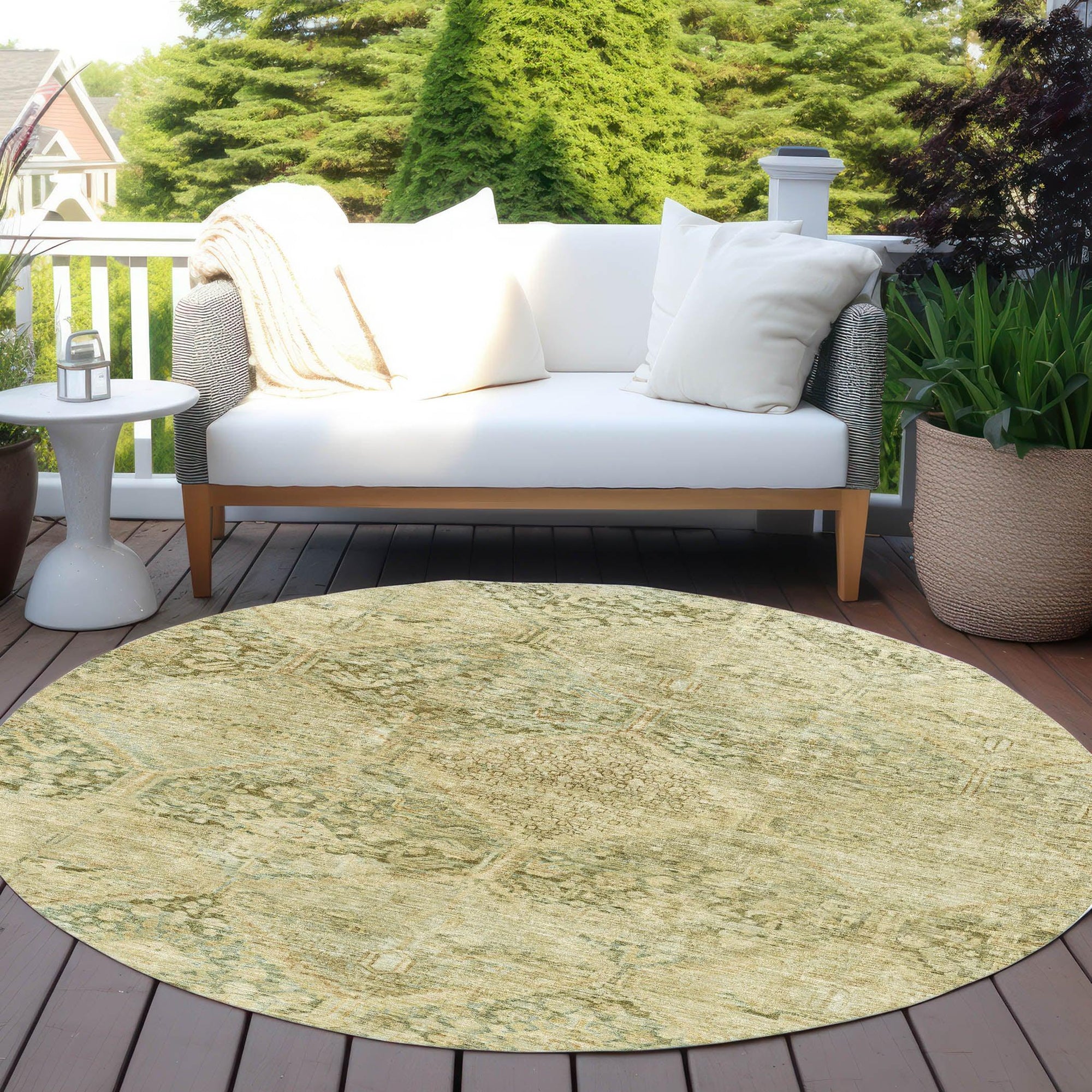 Addison Rugs Iriius Green Washable Indoor-Outdoor Rug