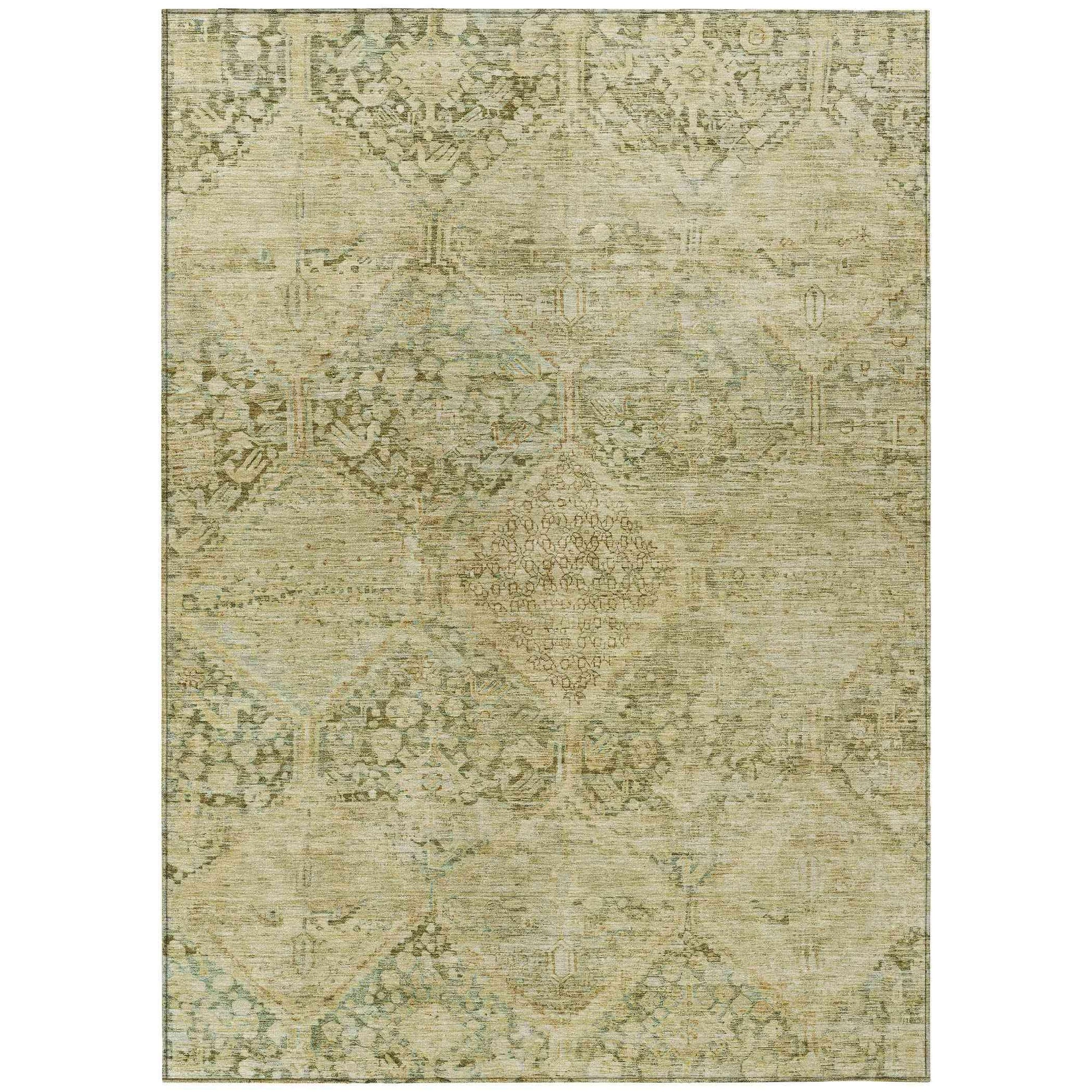 Addison Rugs Iriius Green Washable Indoor-Outdoor Rug