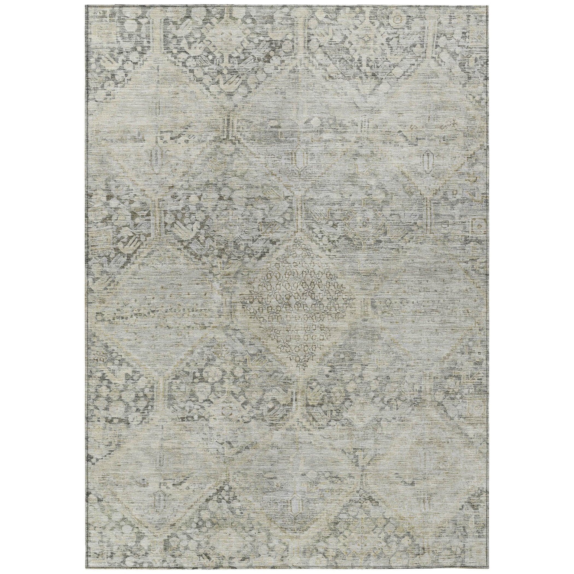Addison Rugs Iriius Gray Washable Indoor-Outdoor Rug