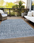 Addison Rugs Irion Blue Washable Indoor-Outdoor Rug