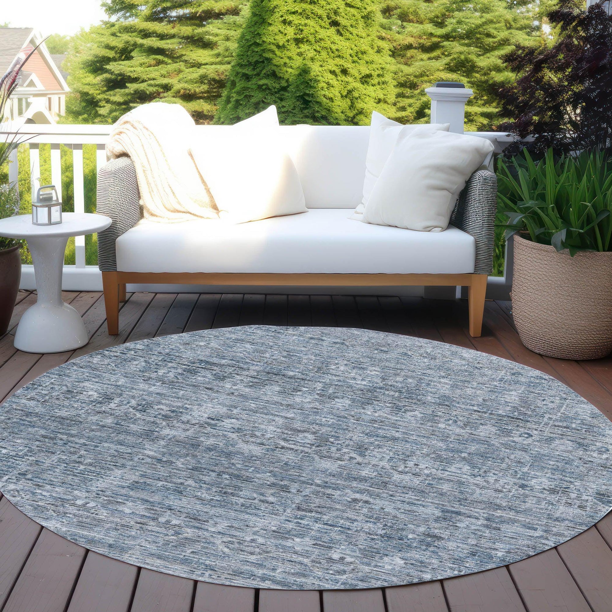 Addison Rugs Irion Blue Washable Indoor-Outdoor Rug