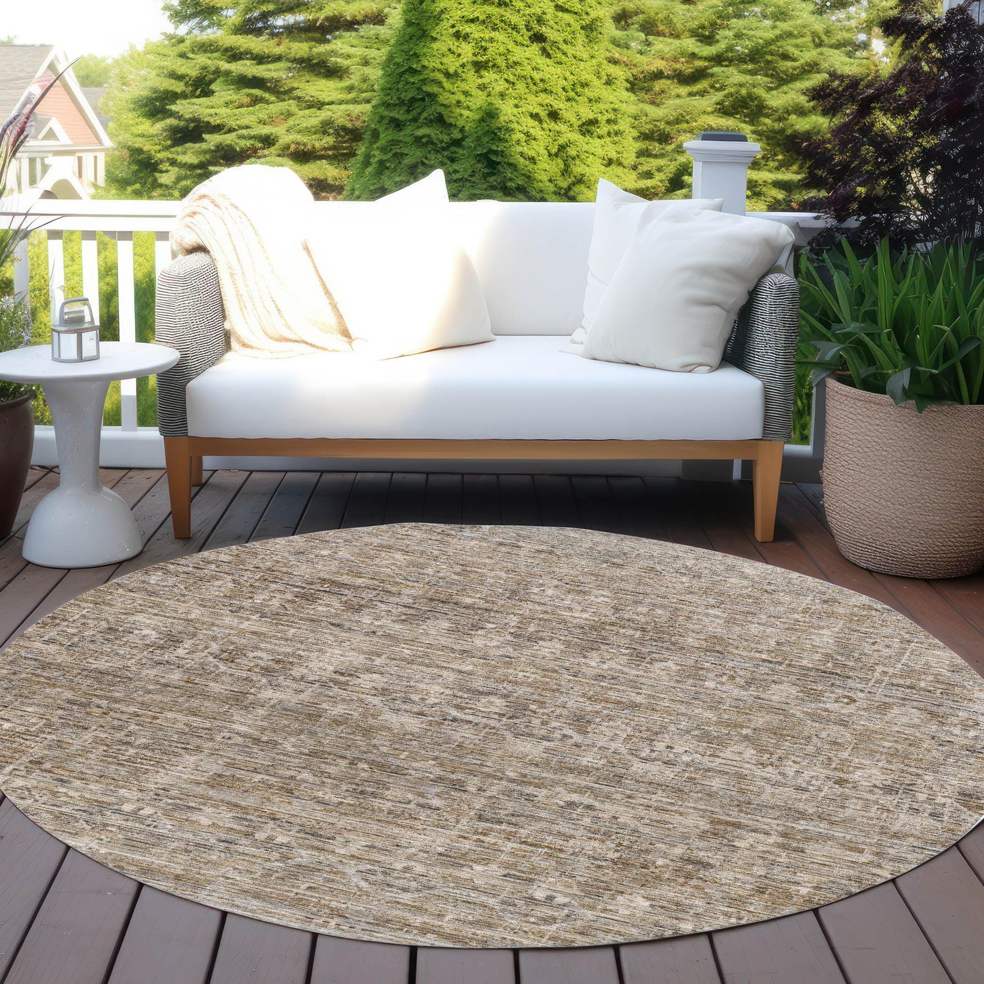 Addison Rugs Irion Brown Washable Indoor-Outdoor Rug