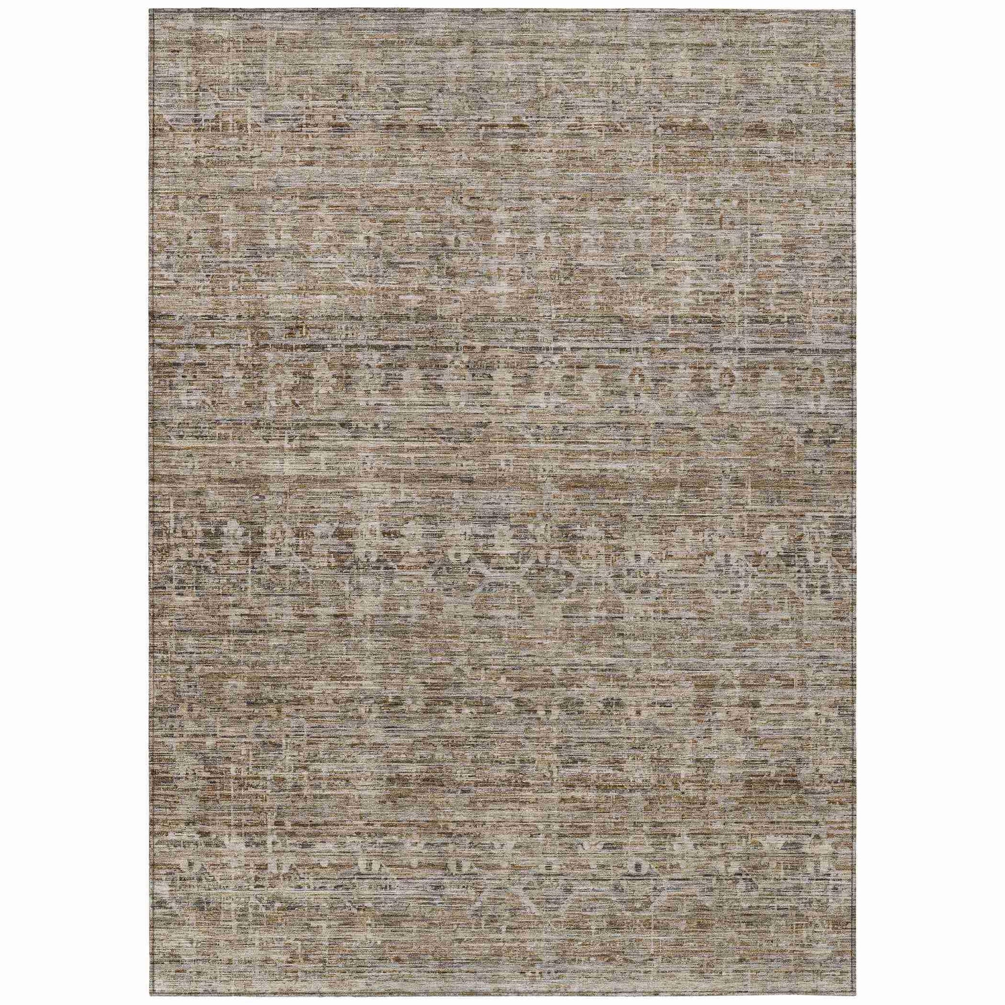 Addison Rugs Irion Brown Washable Indoor-Outdoor Rug
