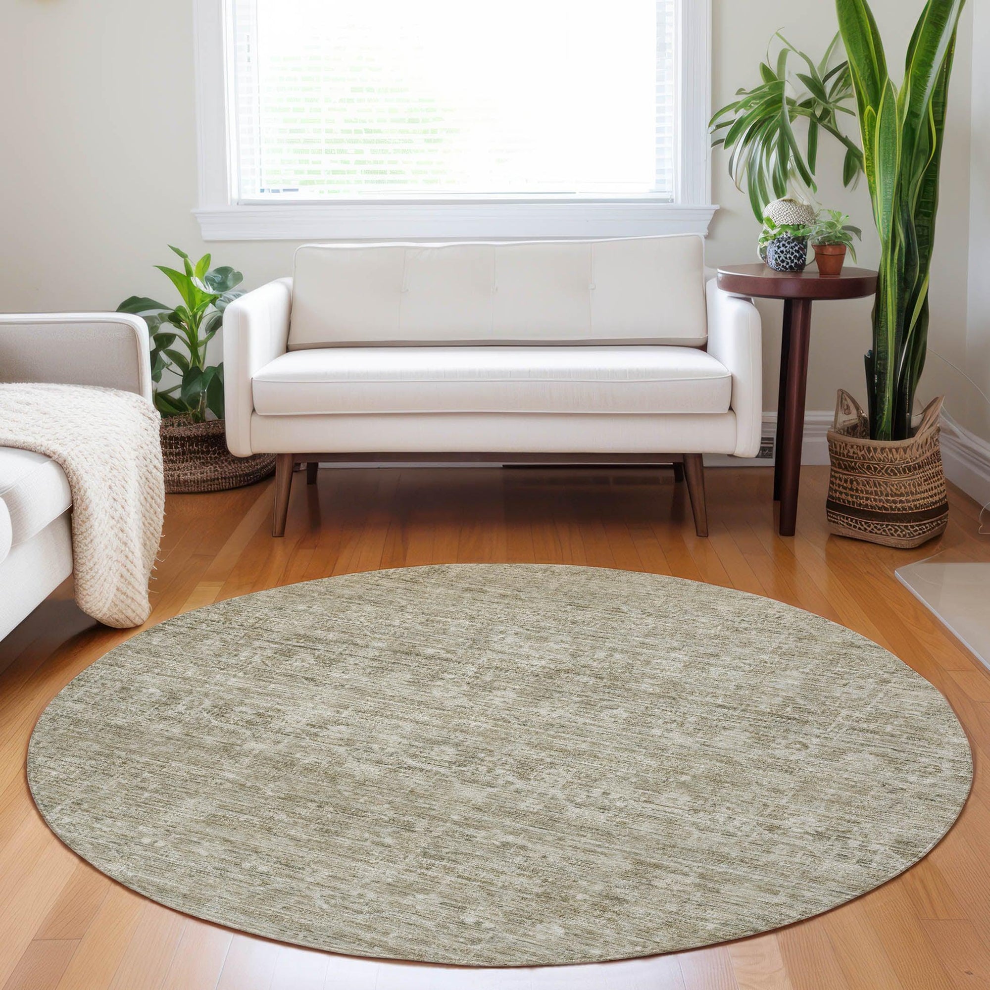 Addison Rugs Irion Taupe Washable Indoor-Outdoor Rug