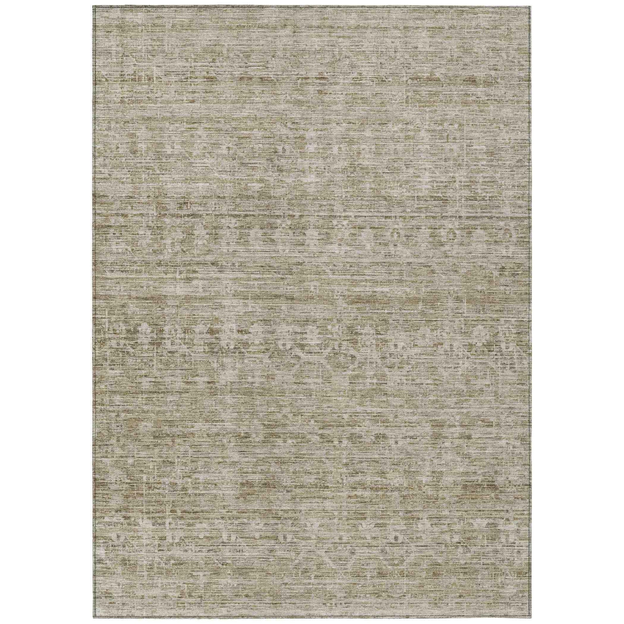 Addison Rugs Irion Taupe Washable Indoor-Outdoor Rug