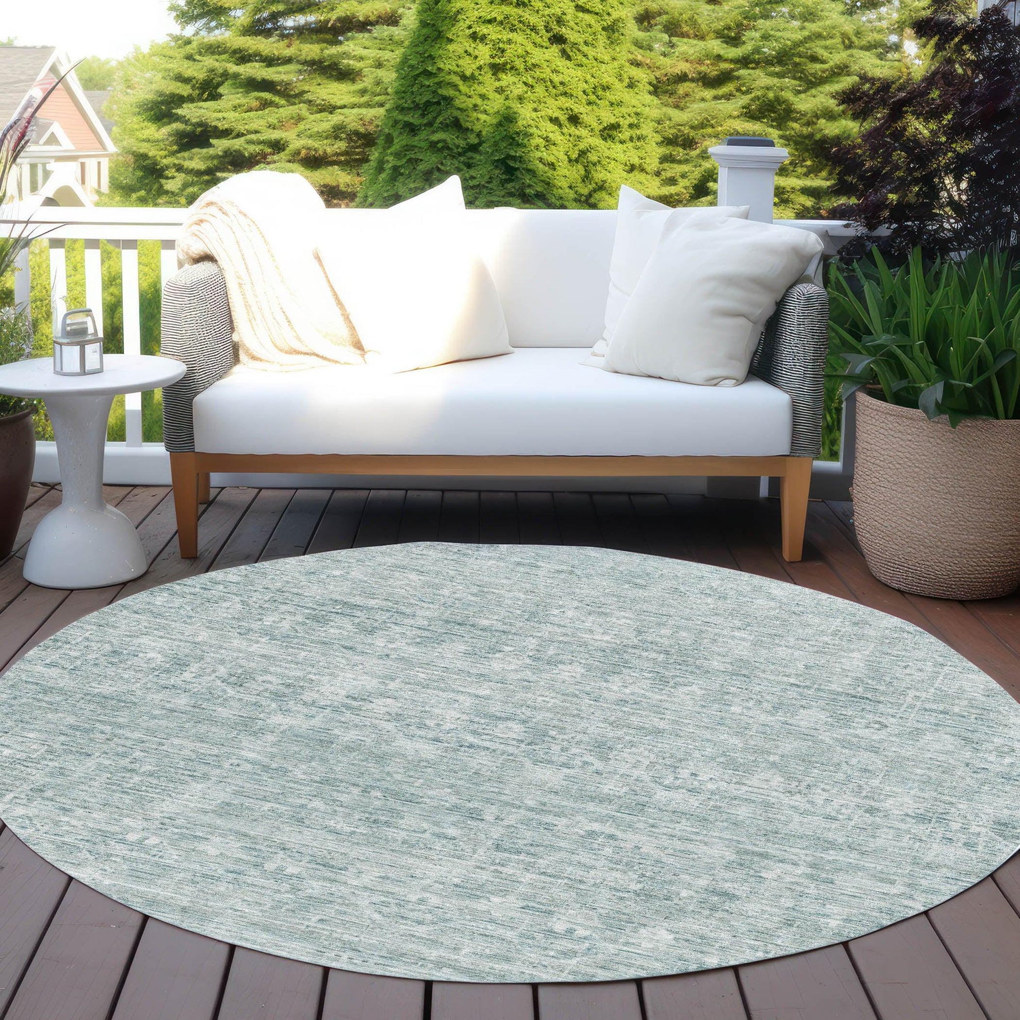 Addison Rugs Irion Teal Washable Indoor-Outdoor Rug