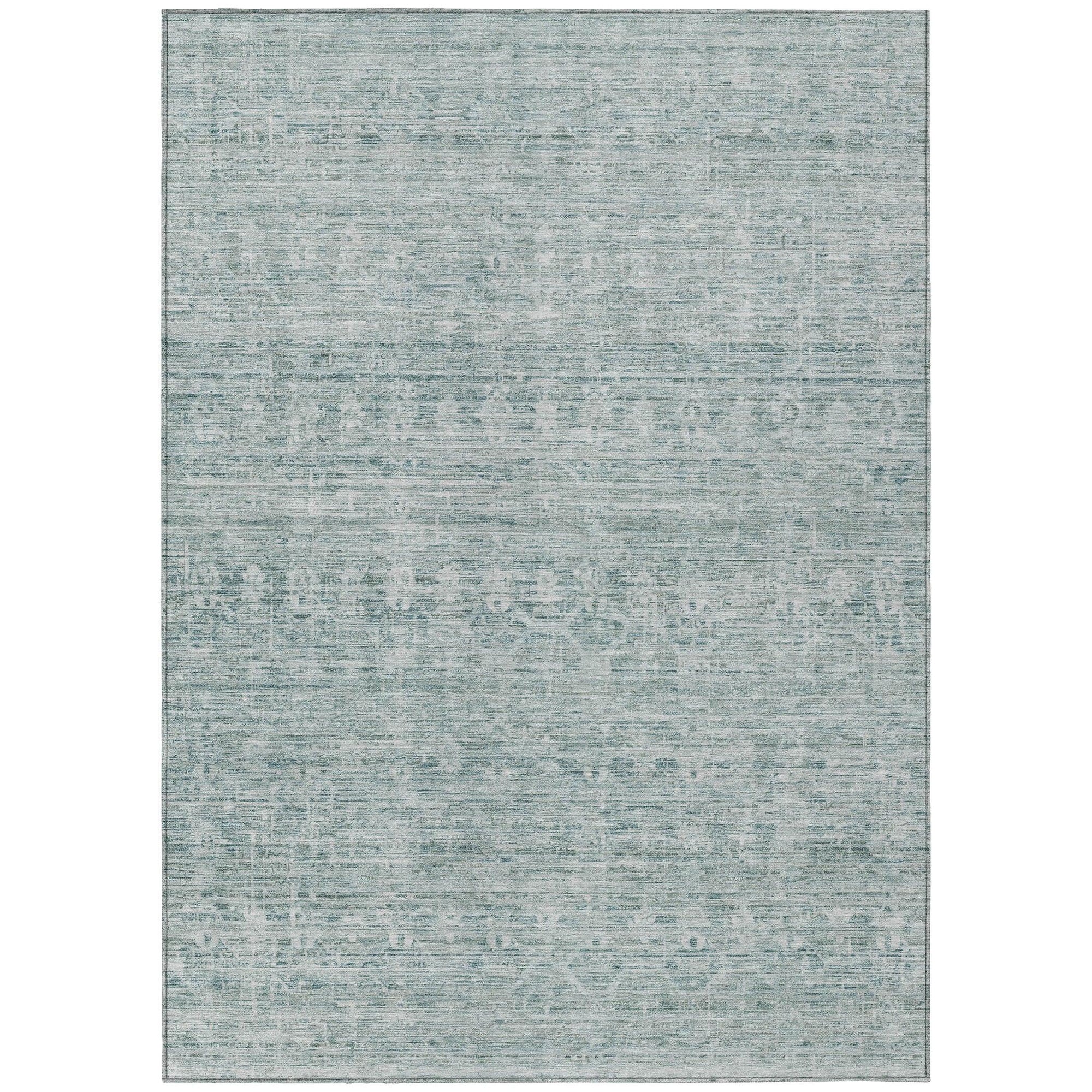 Addison Rugs Irion Teal Washable Indoor-Outdoor Rug