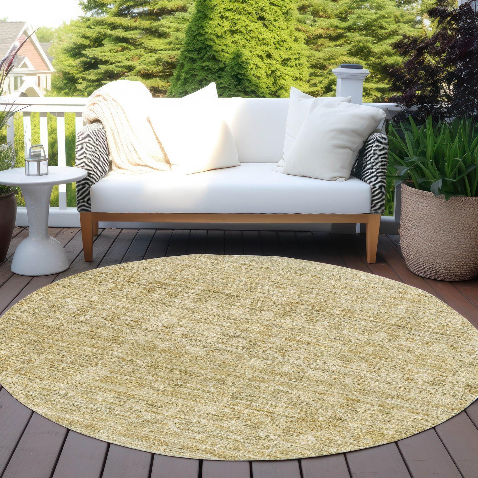 Addison Rugs Irion Gold Washable Indoor-Outdoor Rug