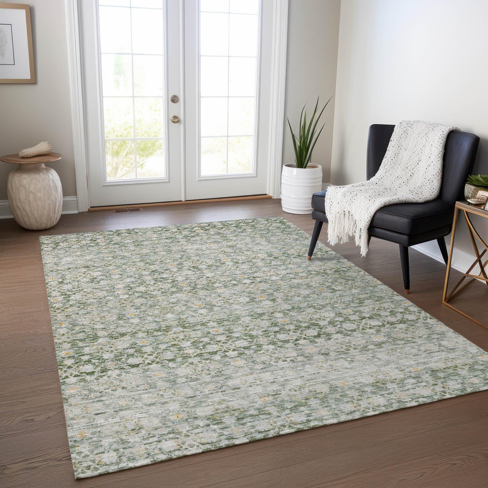 Addison Rugs Irior Green Washable Indoor-Outdoor Rug