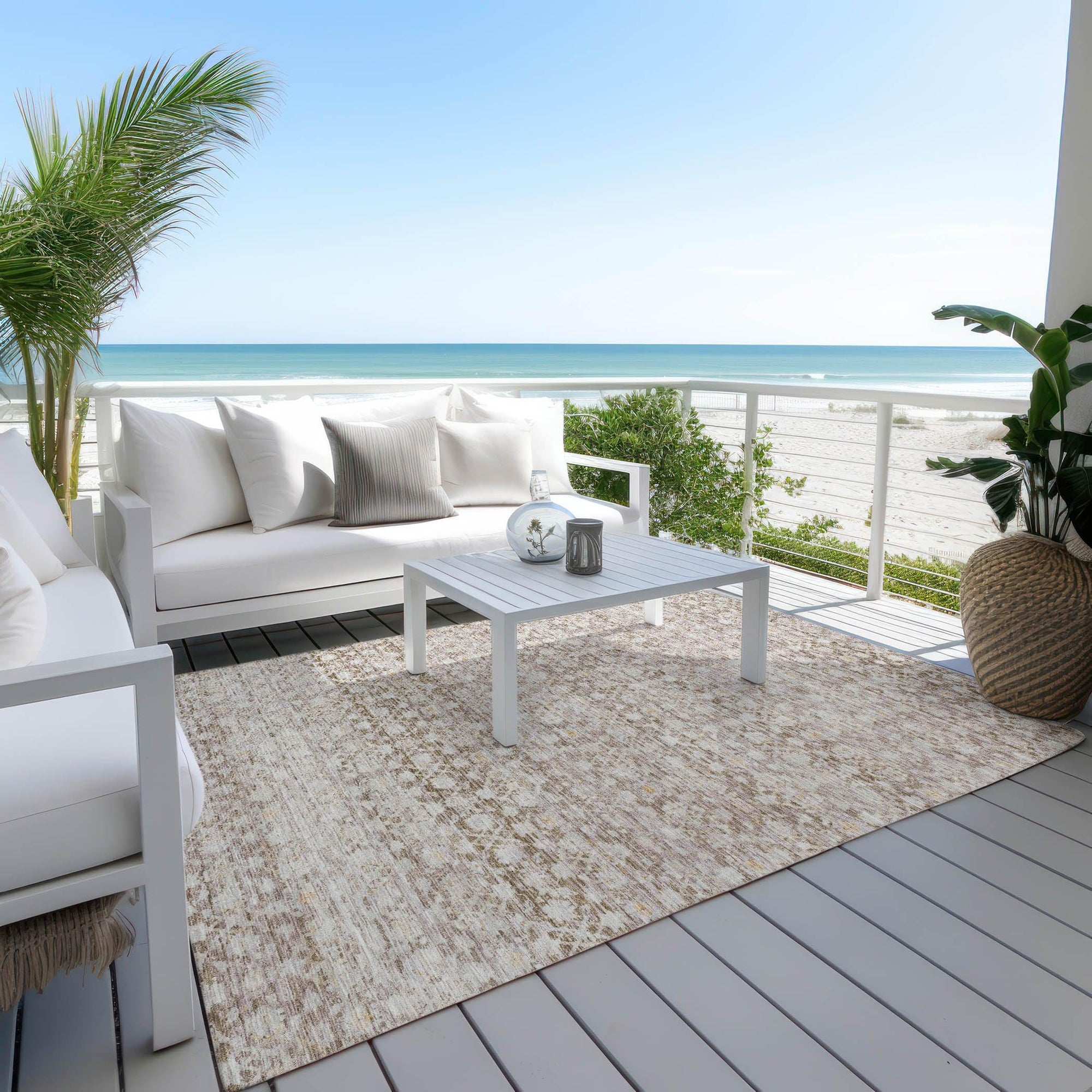 Addison Rugs Irior Brown Washable Indoor-Outdoor Rug