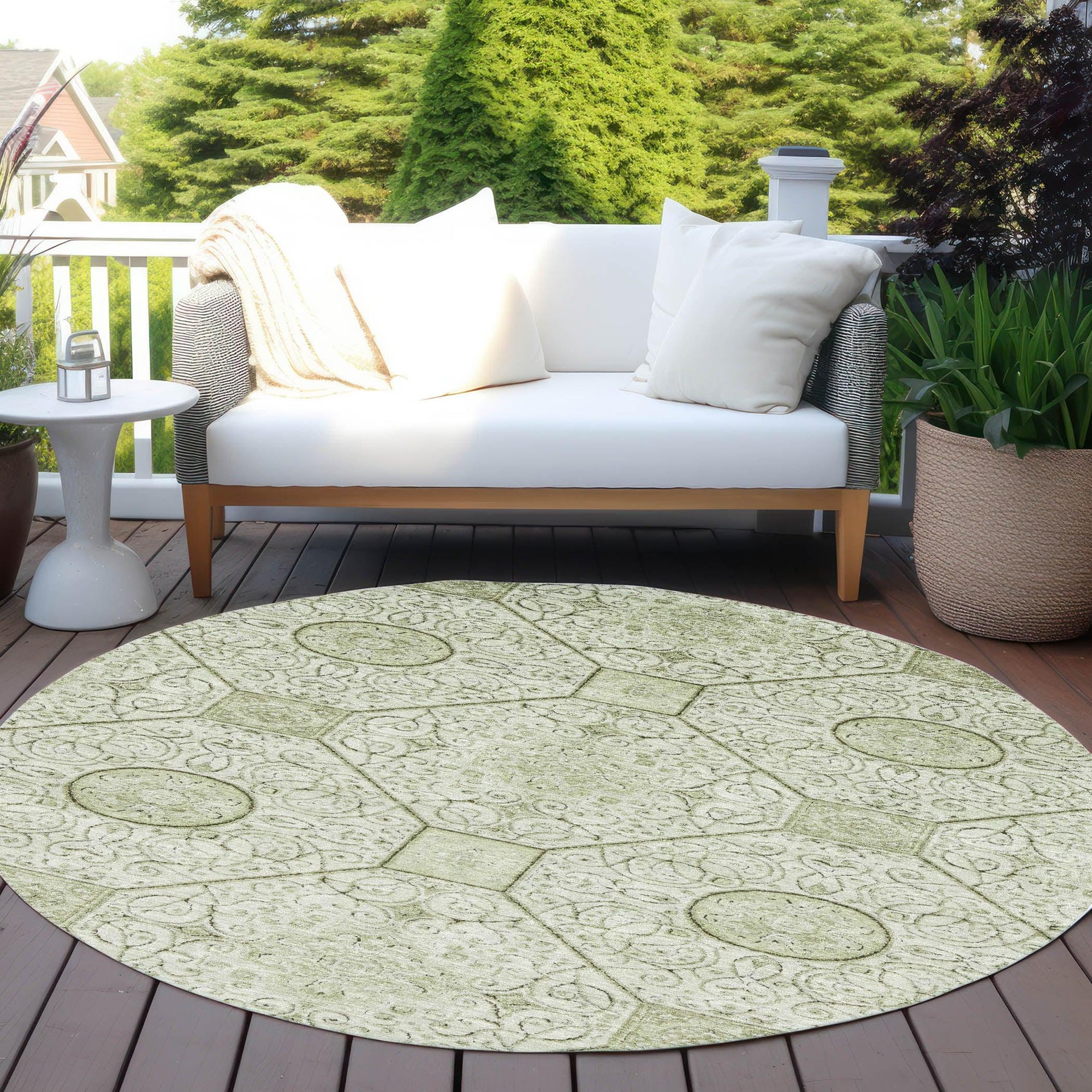 Addison Rugs Iriora Green Washable Indoor-Outdoor Rug
