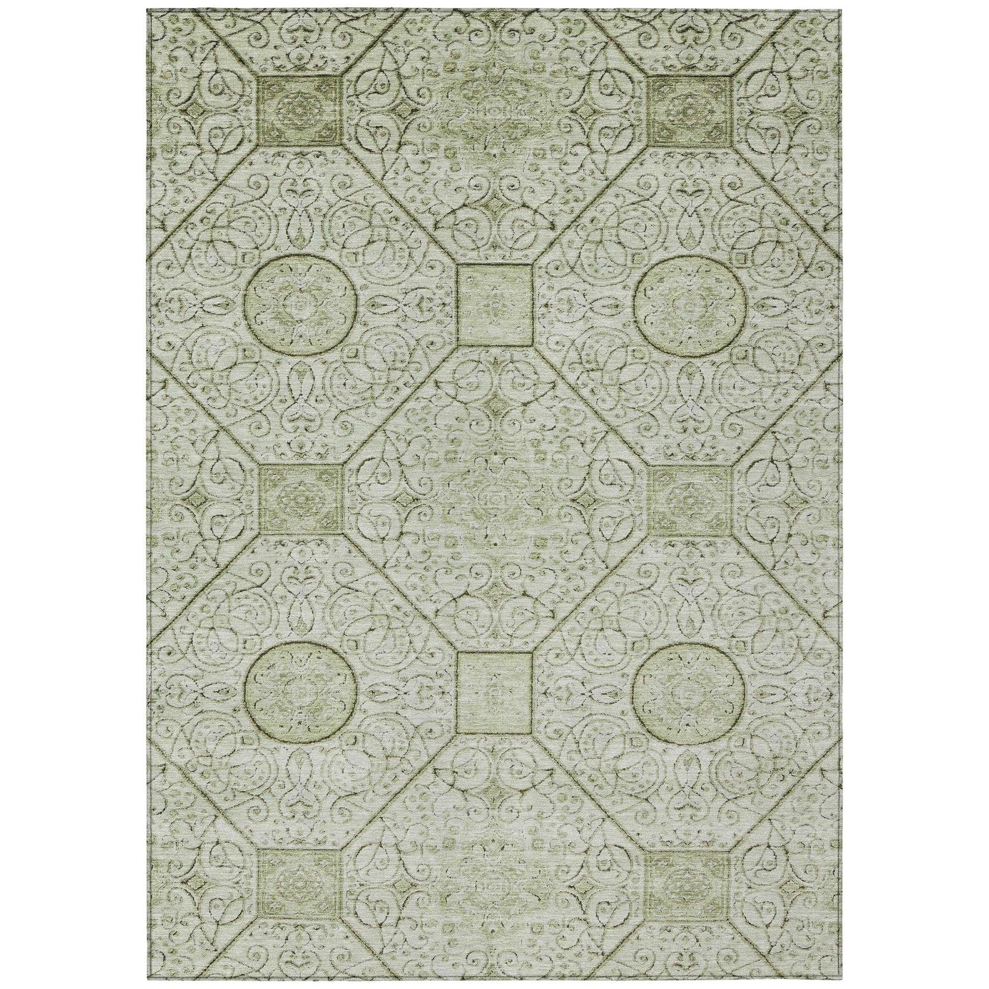 Addison Rugs Iriora Green Washable Indoor-Outdoor Rug