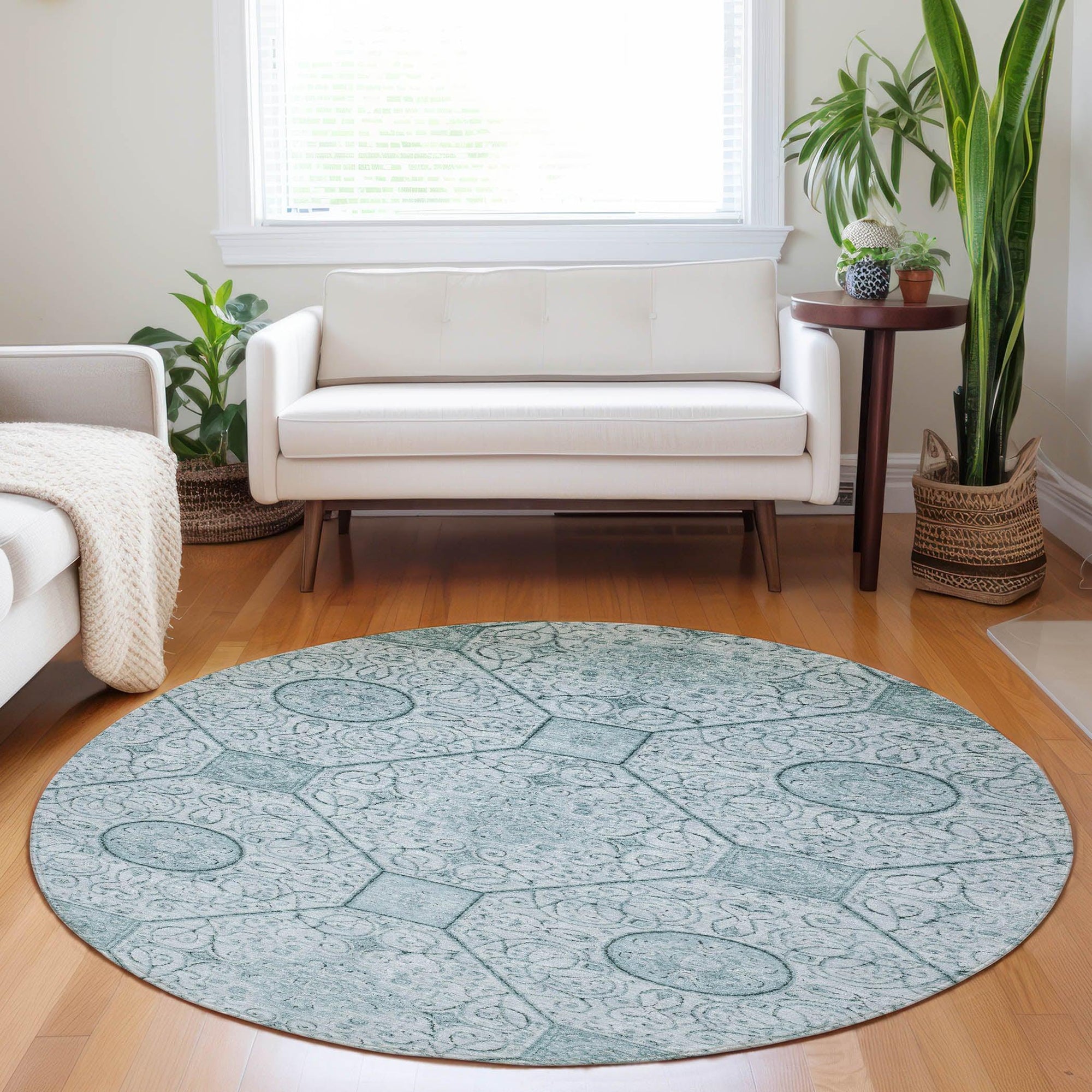 Addison Rugs Iriora Teal Washable Indoor-Outdoor Rug