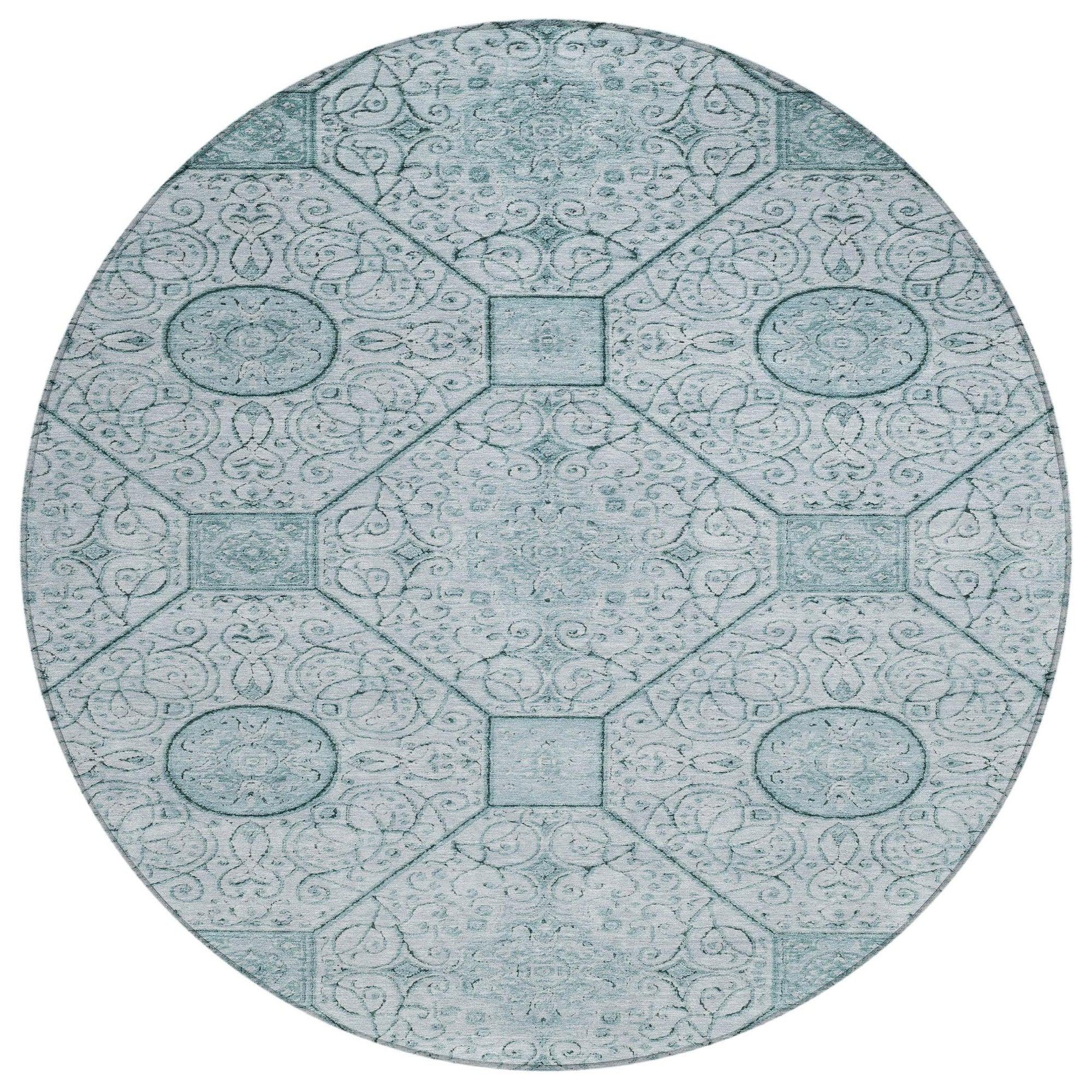 Addison Rugs Iriora Teal Washable Indoor-Outdoor Rug