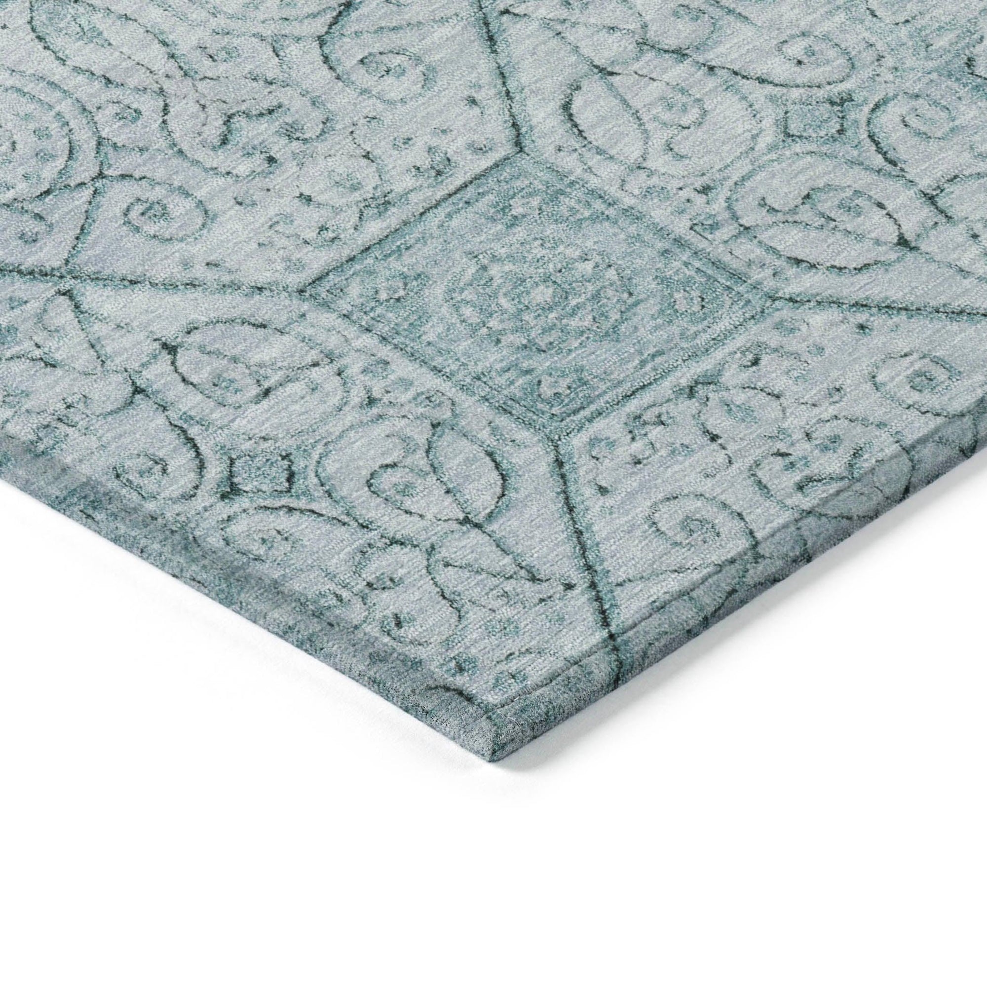 Addison Rugs Iriora Teal Washable Indoor-Outdoor Rug