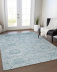 Addison Rugs Iriora Teal Washable Indoor-Outdoor Rug