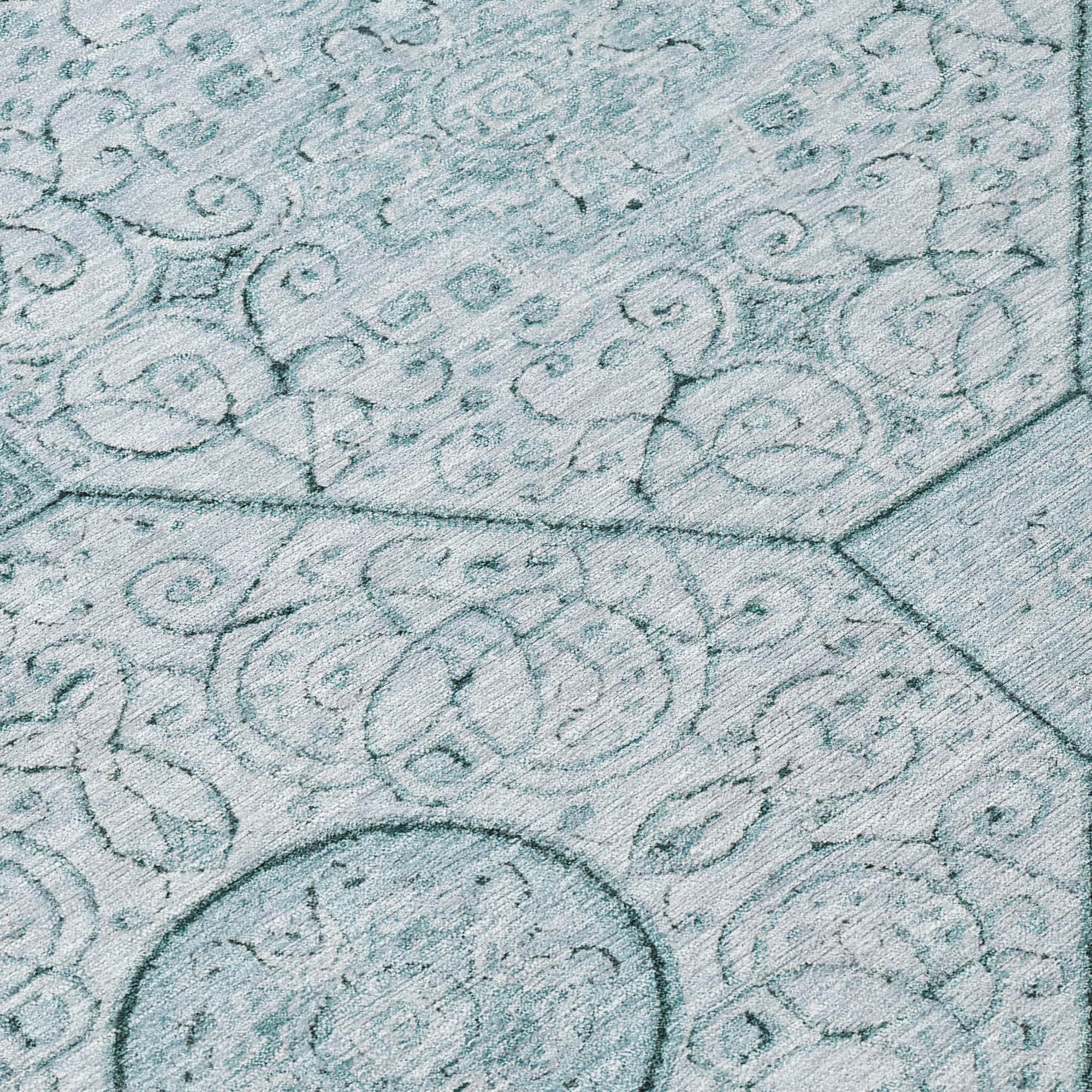 Addison Rugs Iriora Teal Washable Indoor-Outdoor Rug